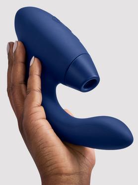 Stimulateur clitoris point G rechargeable silicone Duo 2 bleu, Womanizer