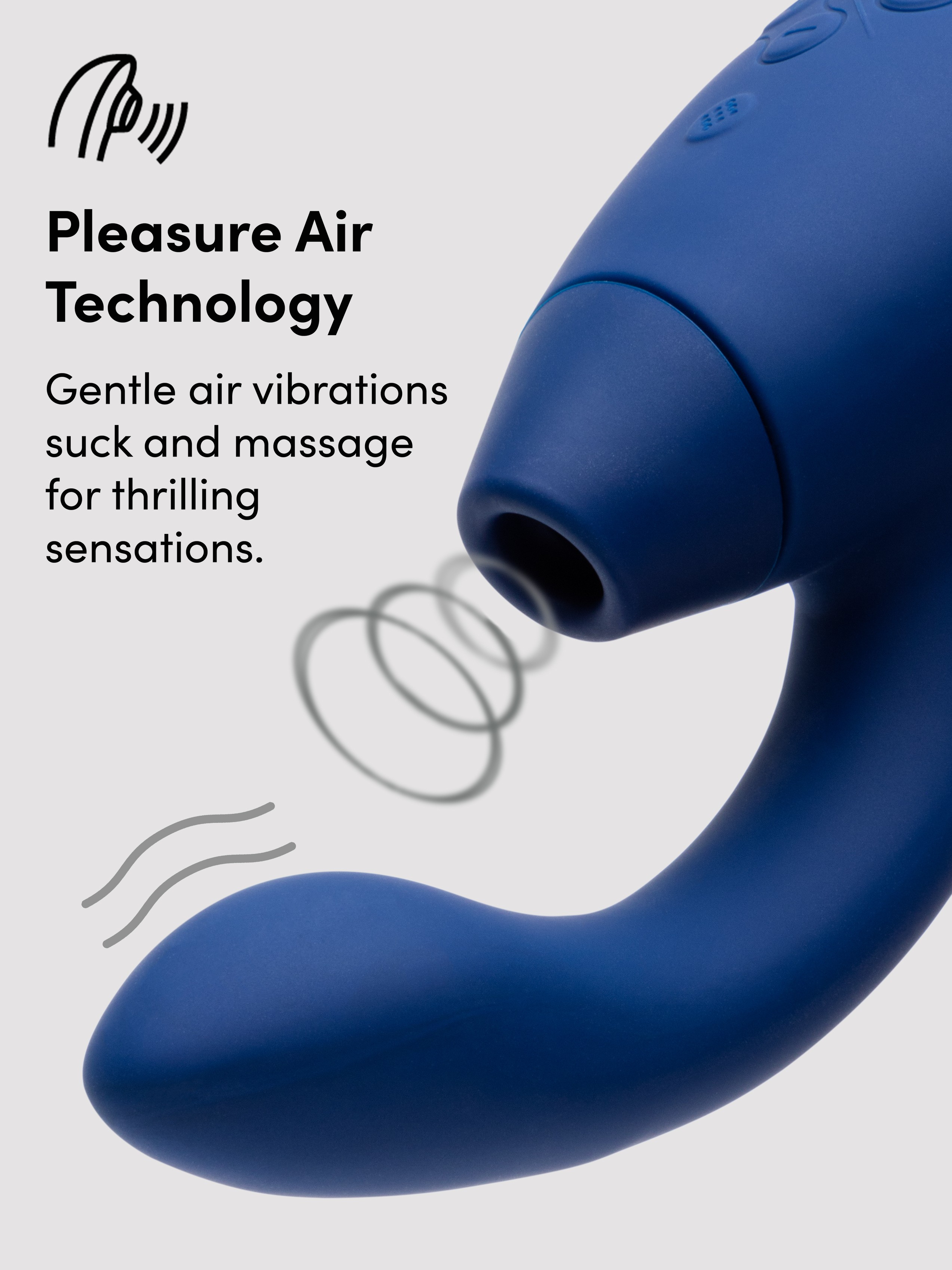 Womanizer Duo 2 Rechargeable Silicone G-Spot and Clitoral Stimulator, Blue, hi-res