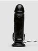 Extra Thick Suction Cup Dildo Vibrator 7.5 Inch, Black, hi-res
