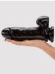 Extra Thick Suction Cup Dildo Vibrator 7.5 Inch, Black, hi-res