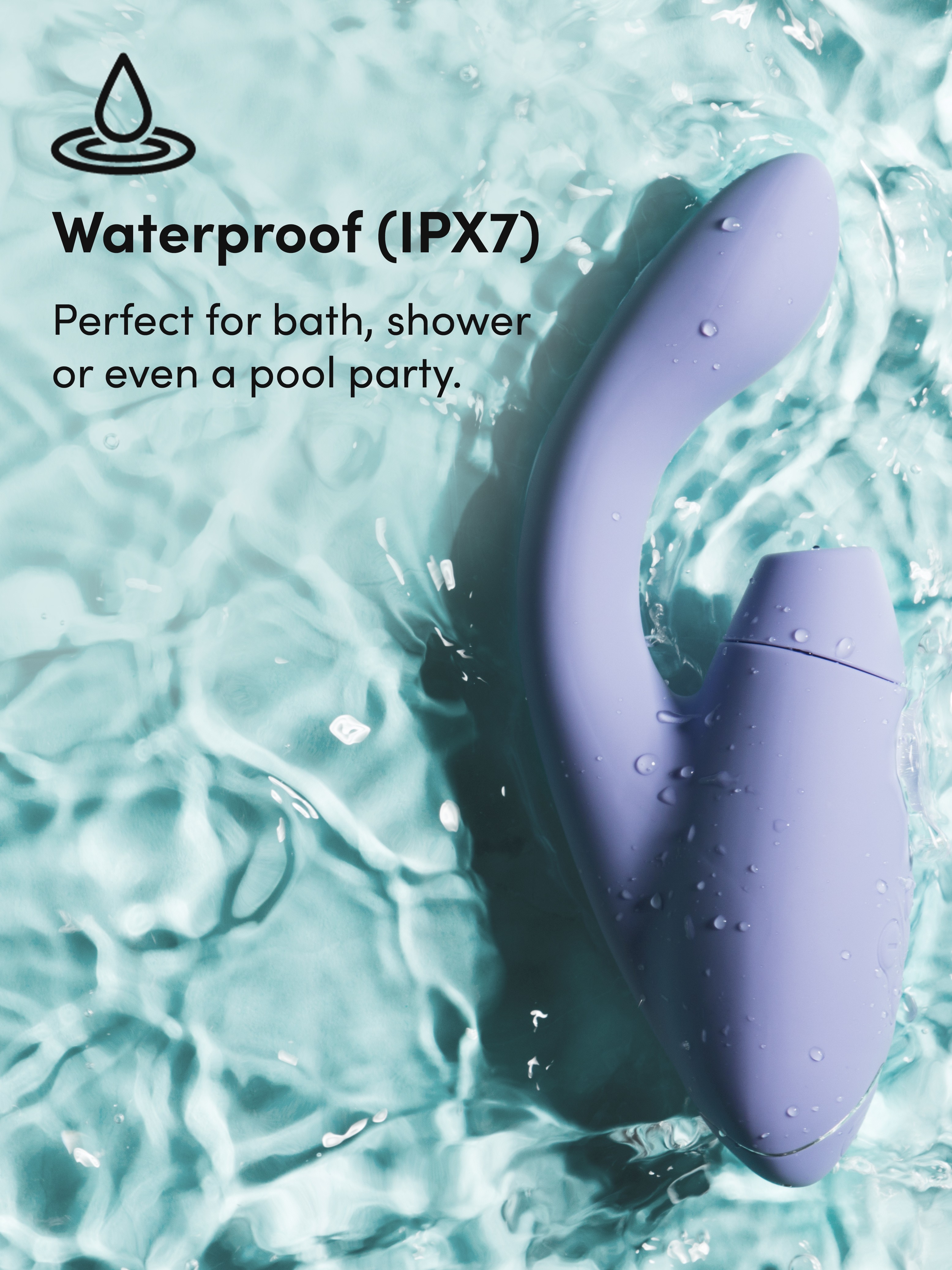 Womanizer Duo 2 Rechargeable Silicone G-Spot and Clitoral Stimulator, Purple, hi-res