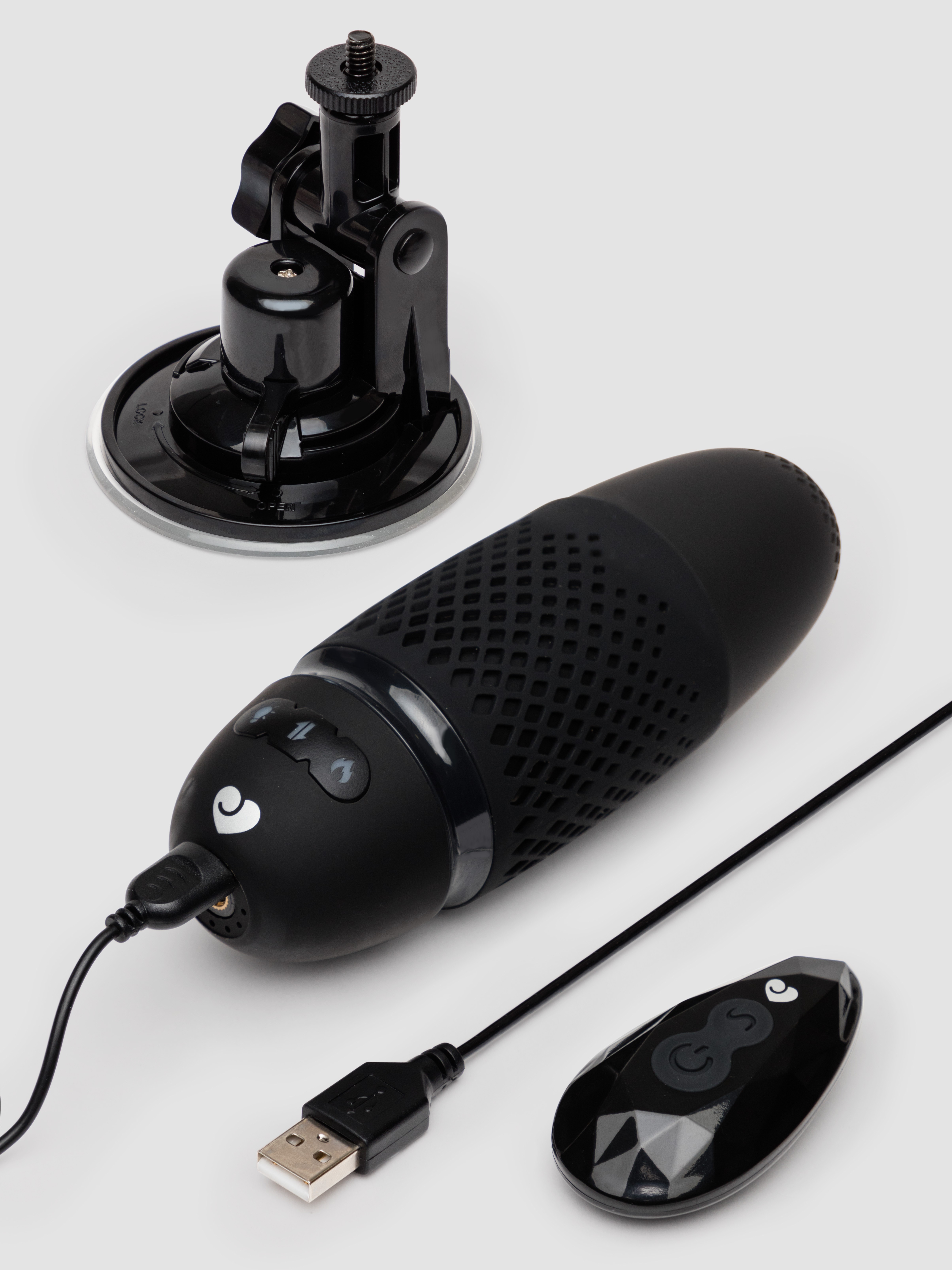 Lovehoney Sweet Heat Travel Thrusting Warming Sex Machine, Black, hi-res