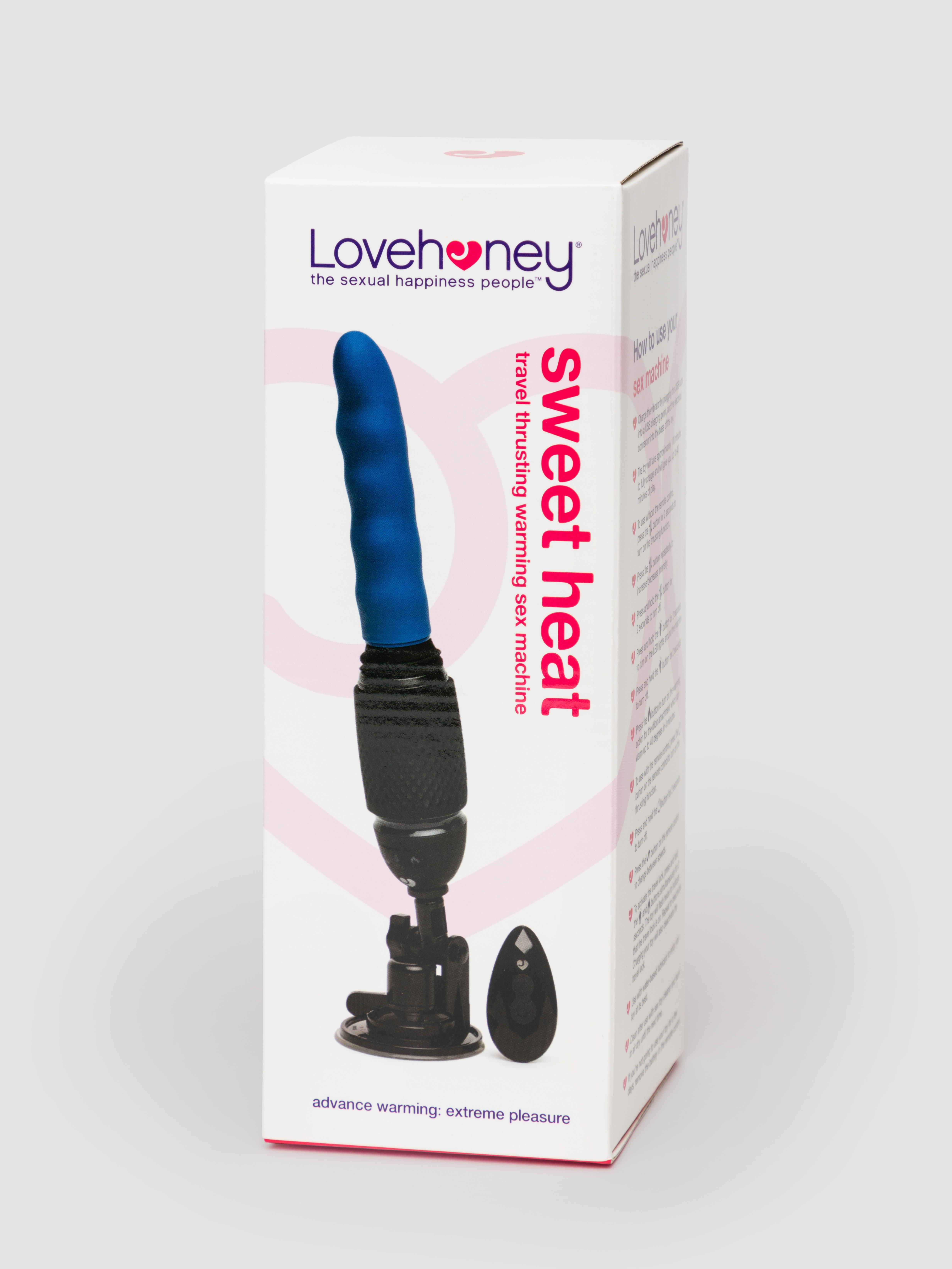 Lovehoney Sweet Heat Travel Thrusting Warming Sex Machine, Black, hi-res