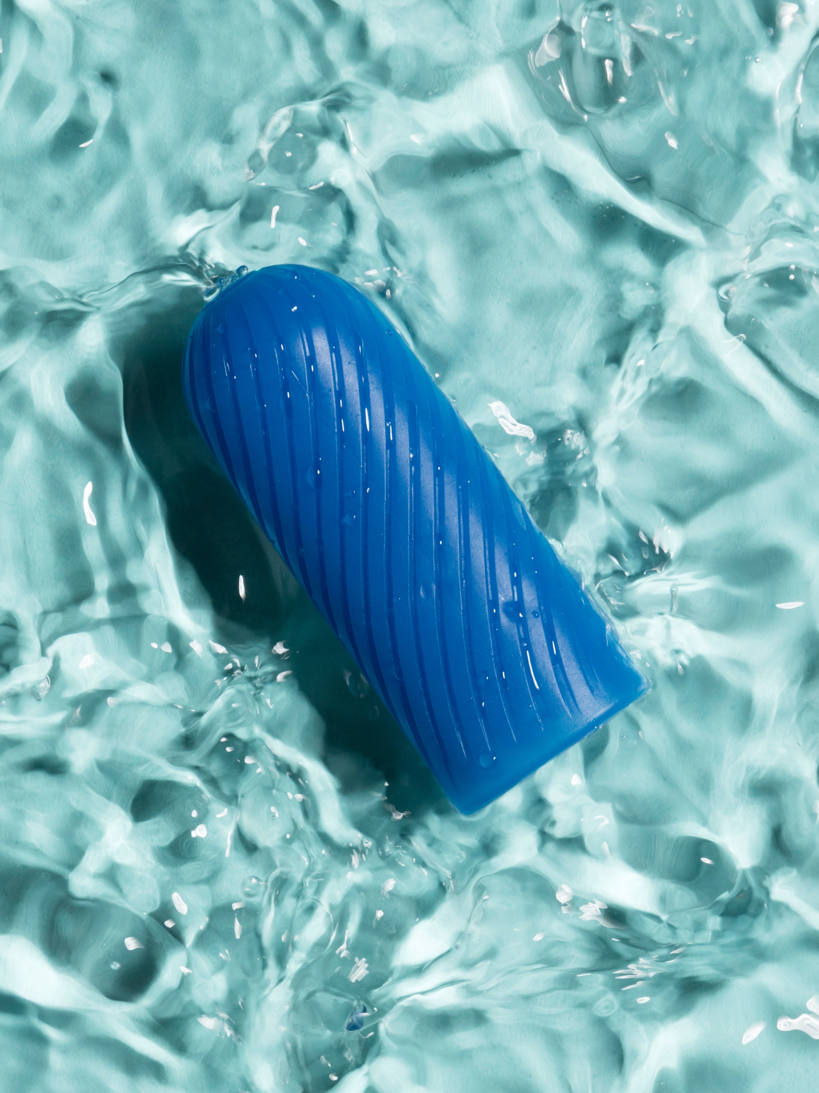 Arcwave Ghost Silicone Reusable Reversible Textured Male Stroker, Blue, hi-res