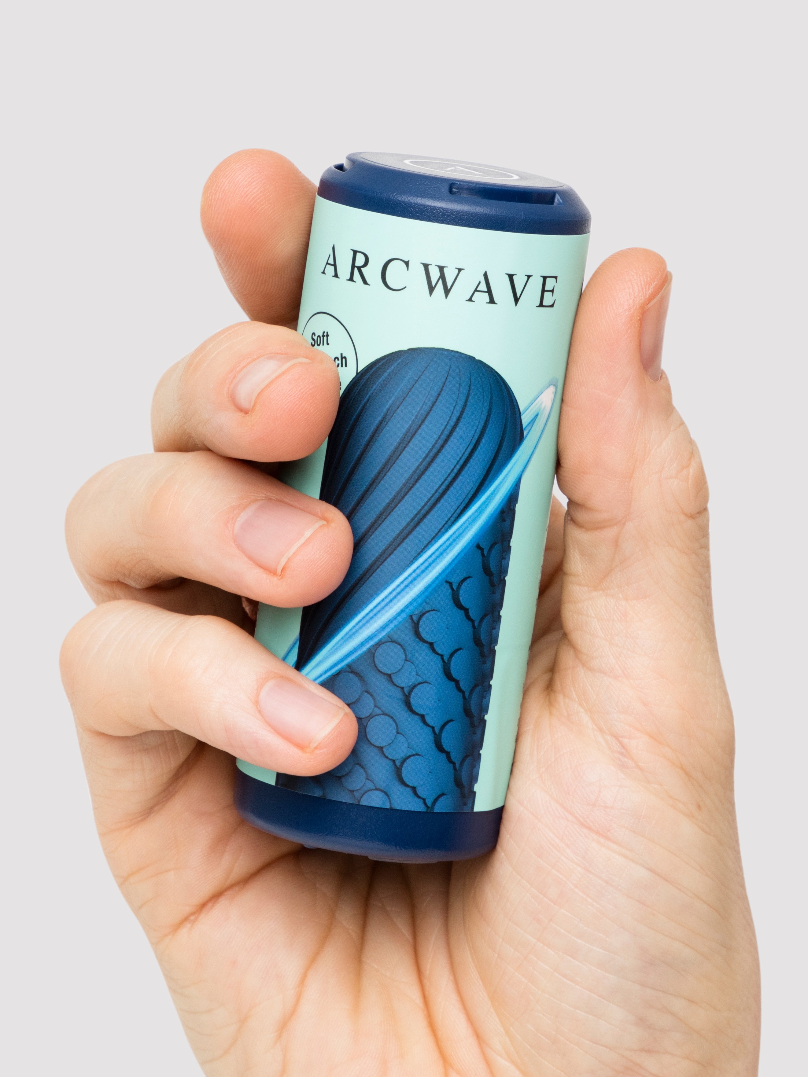 Arcwave Ghost Silicone Reusable Reversible Textured Male Stroker, Blue, hi-res