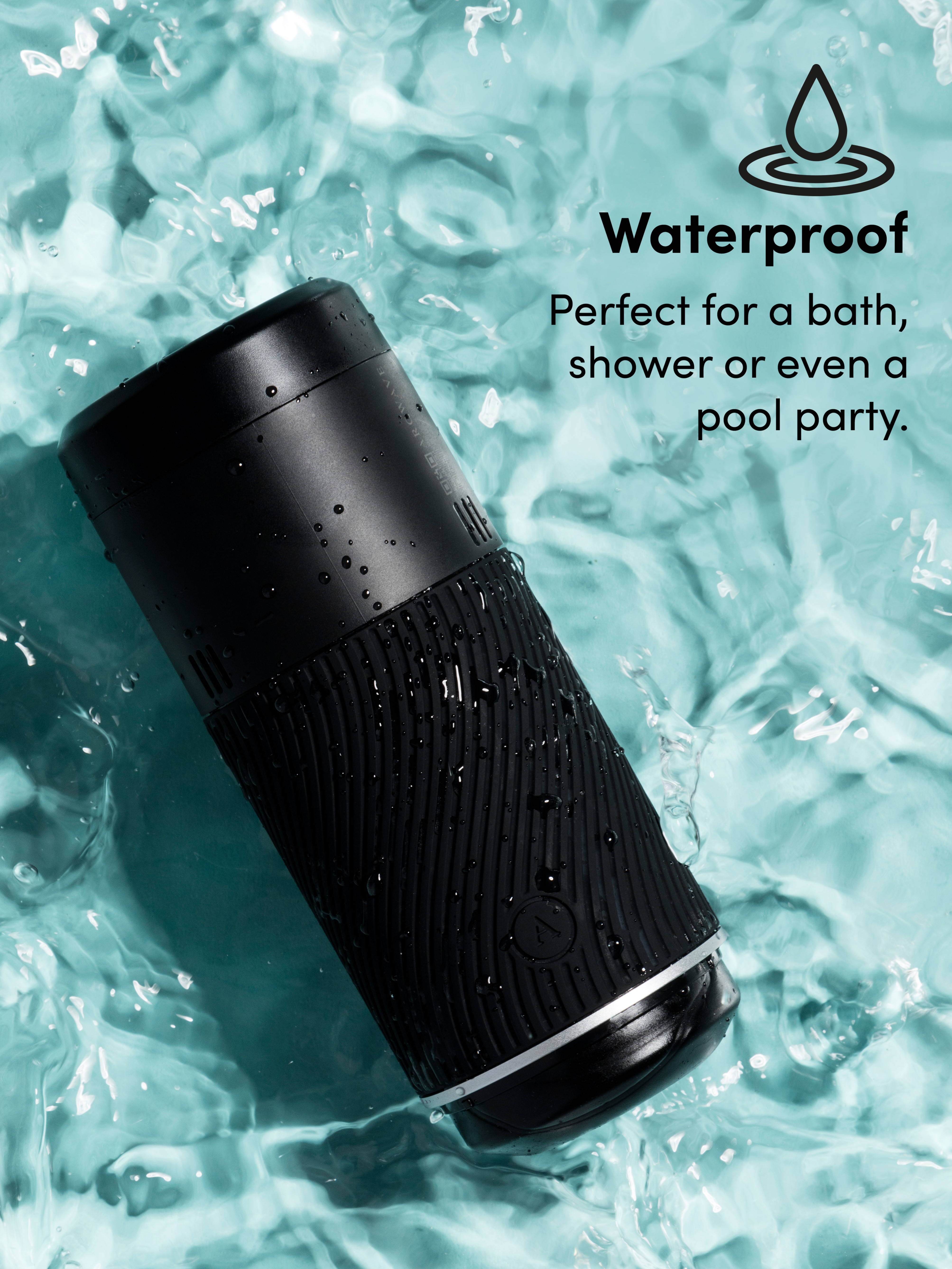 Arcwave Pow Silicone Dual-Entrance Suction Control Male Masturbator, Black, hi-res