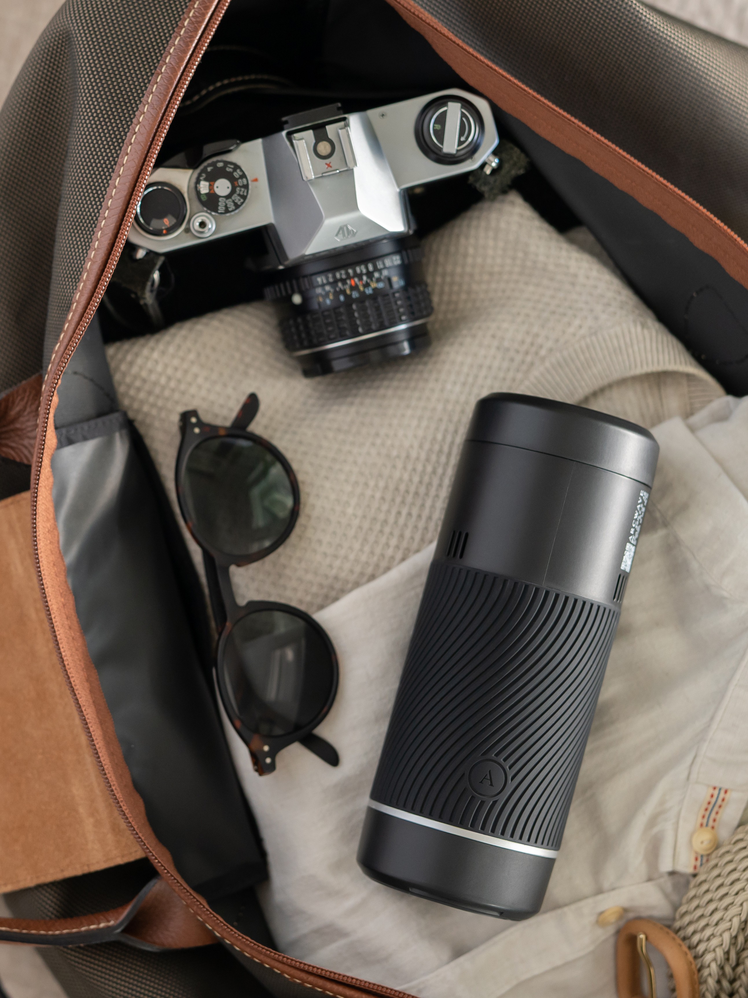 Arcwave Pow Silicone Dual-Entrance Suction Control Male Masturbator, Black, hi-res