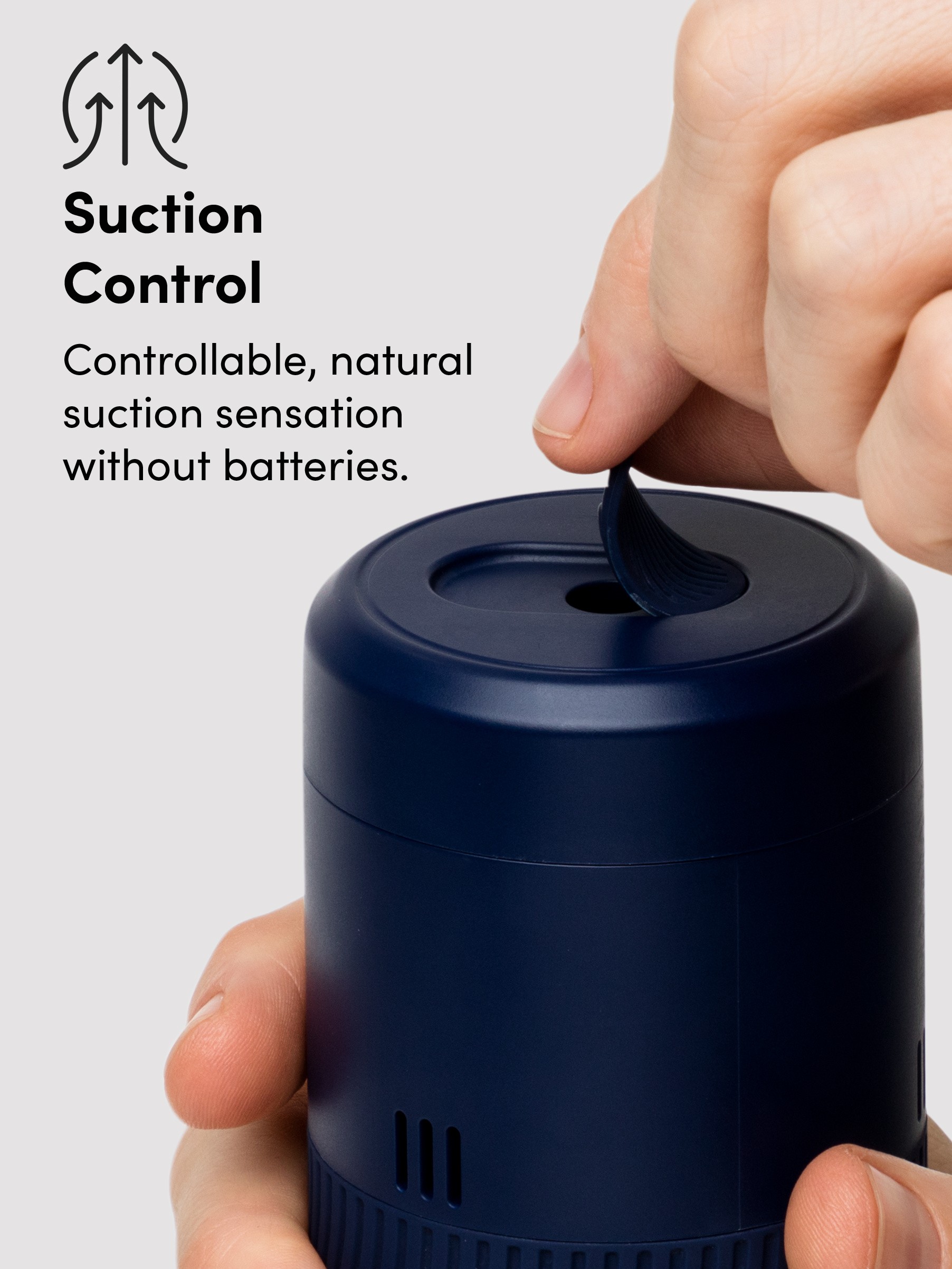 Arcwave Pow Silicone Dual-Entrance Suction Control Male Masturbator, Blue, hi-res