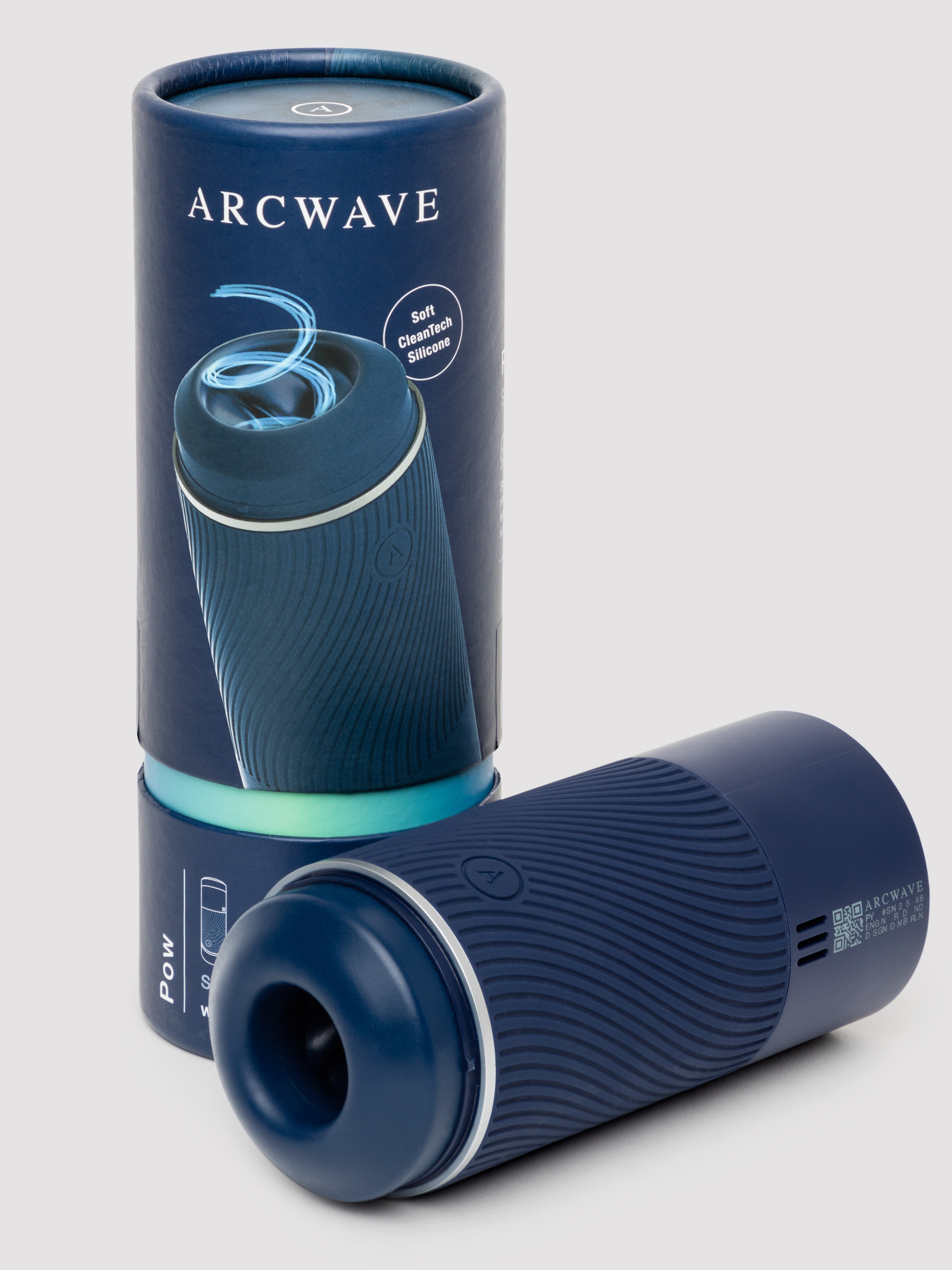 Arcwave Pow Silicone Dual-Entrance Suction Control Male Masturbator, Blue, hi-res