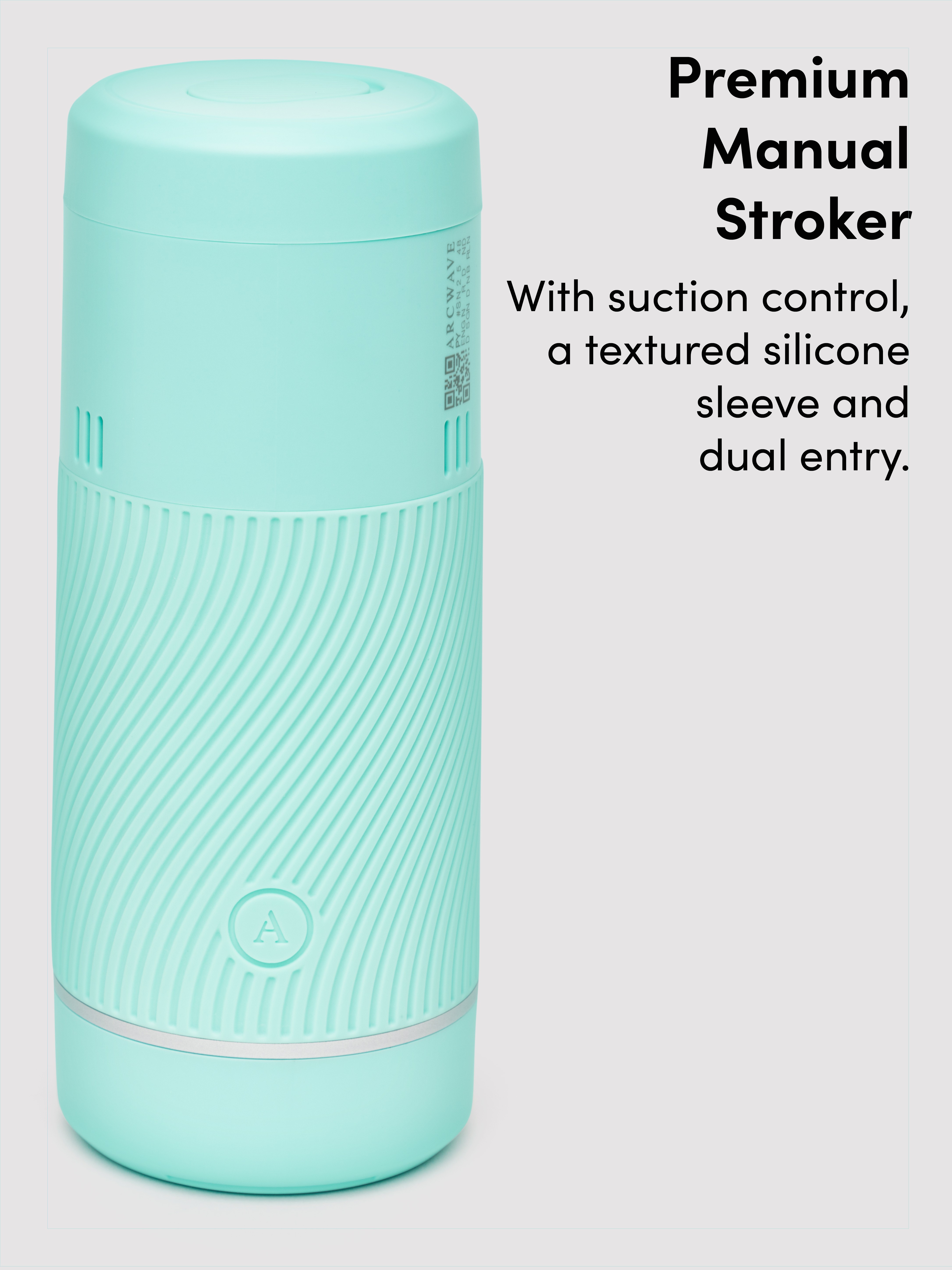 Arcwave Pow Silicone Dual-Entrance Suction Control Male Masturbator, Green, hi-res