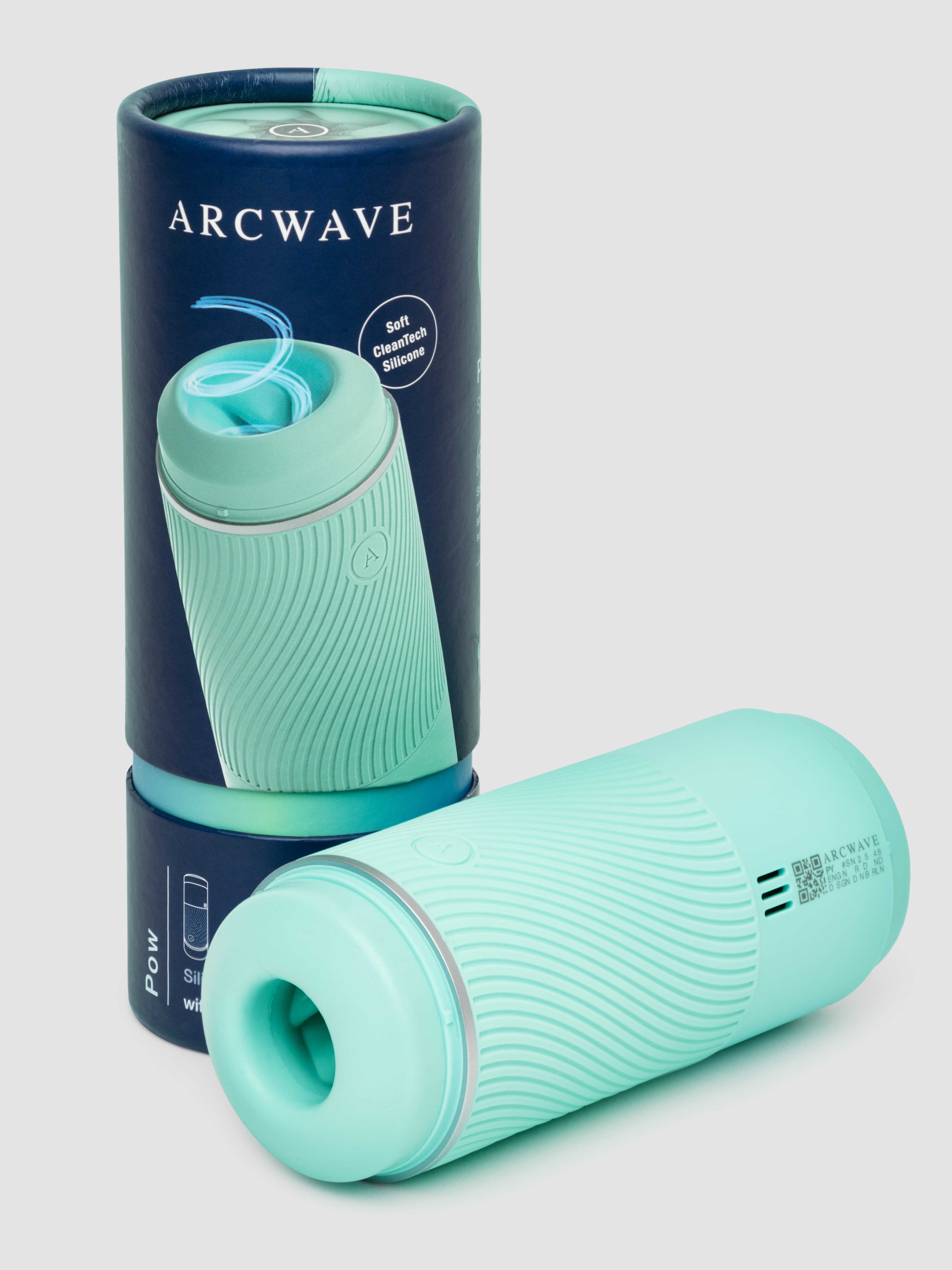Arcwave Pow Silicone Dual-Entrance Suction Control Male Masturbator, Green, hi-res