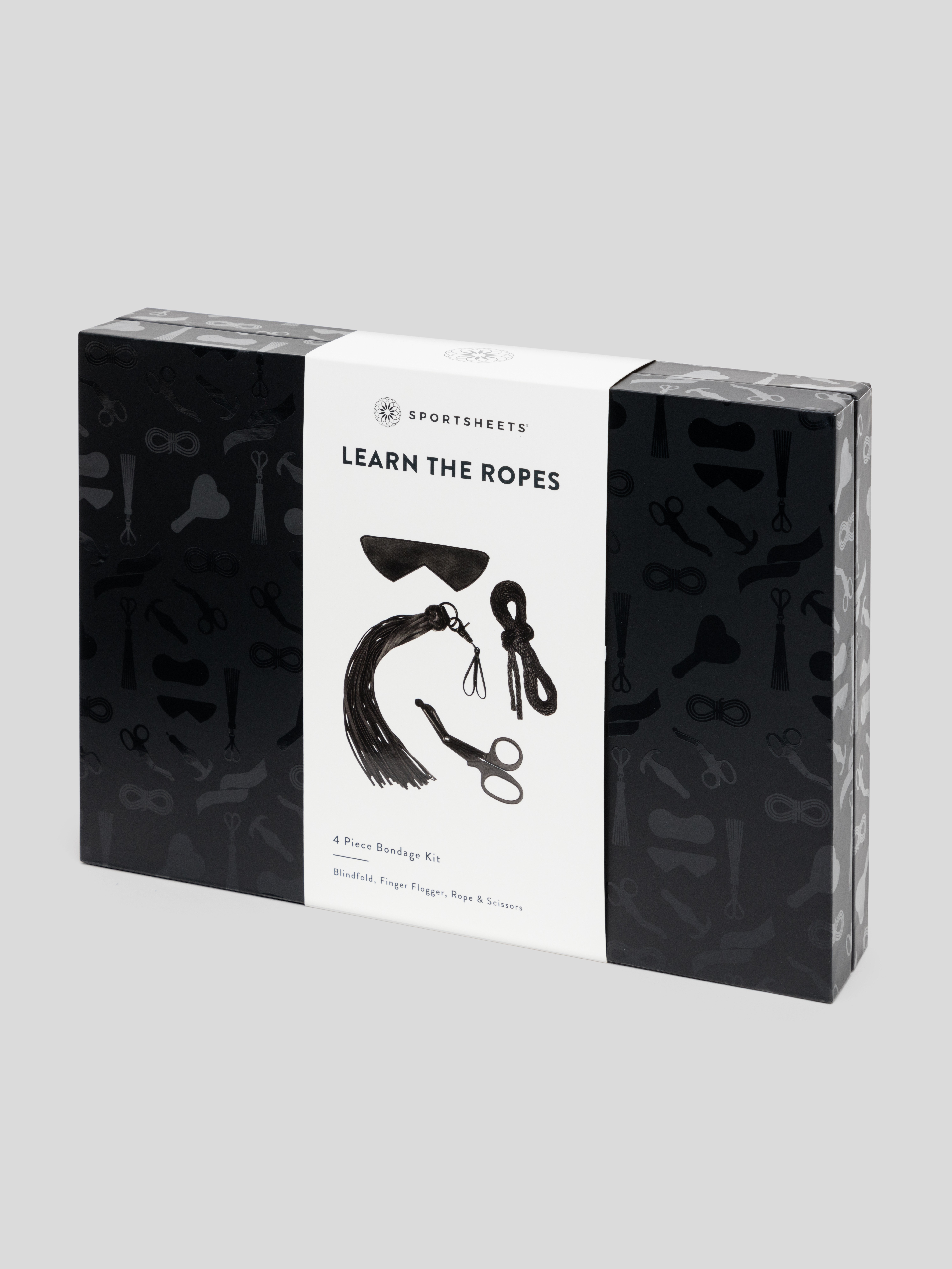 Sportsheets Learn the Ropes Shibari Bondage Kit, Black, hi-res
