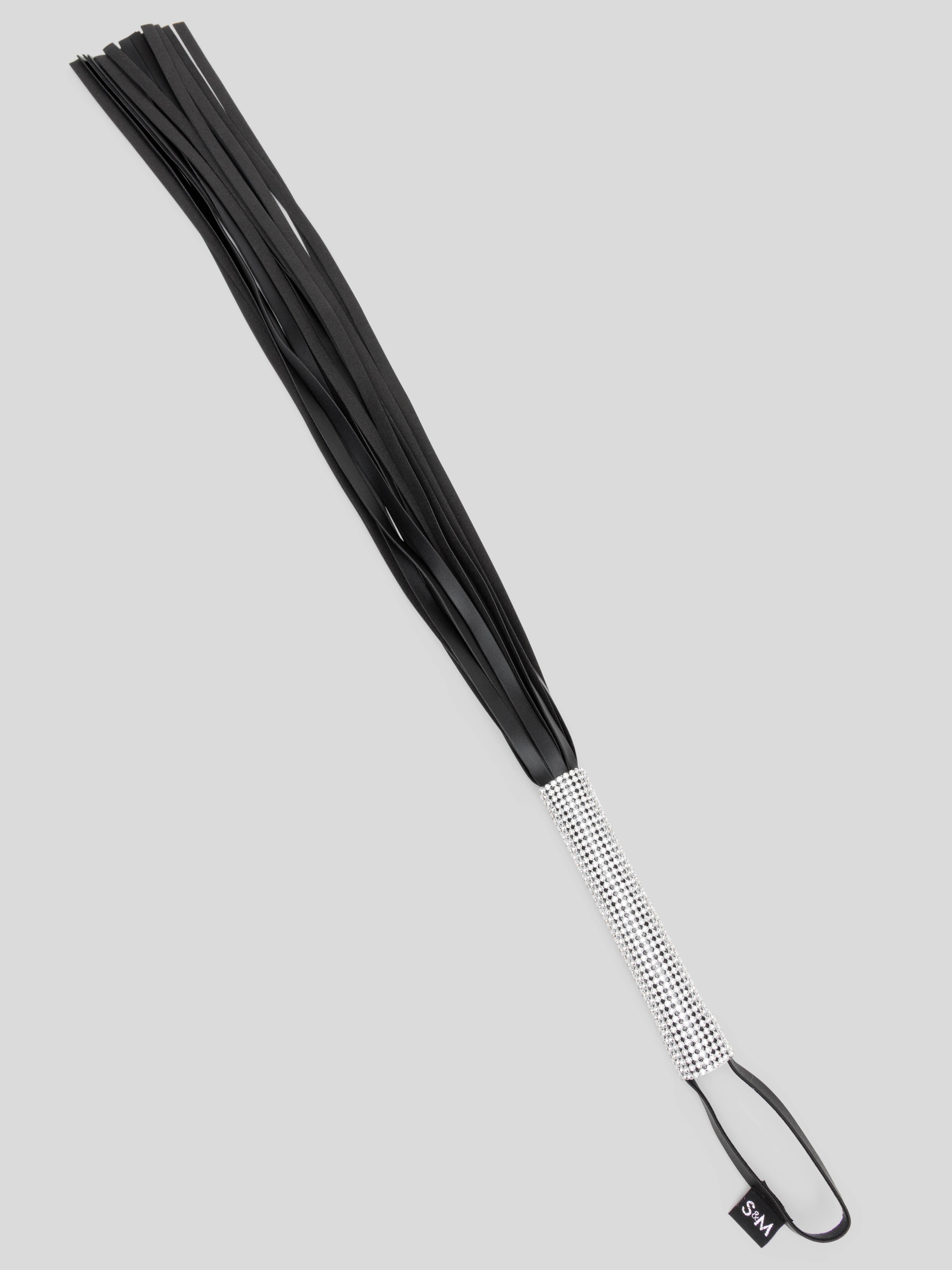 Sex & Mischief Diamante Handle Flogger, Black, hi-res