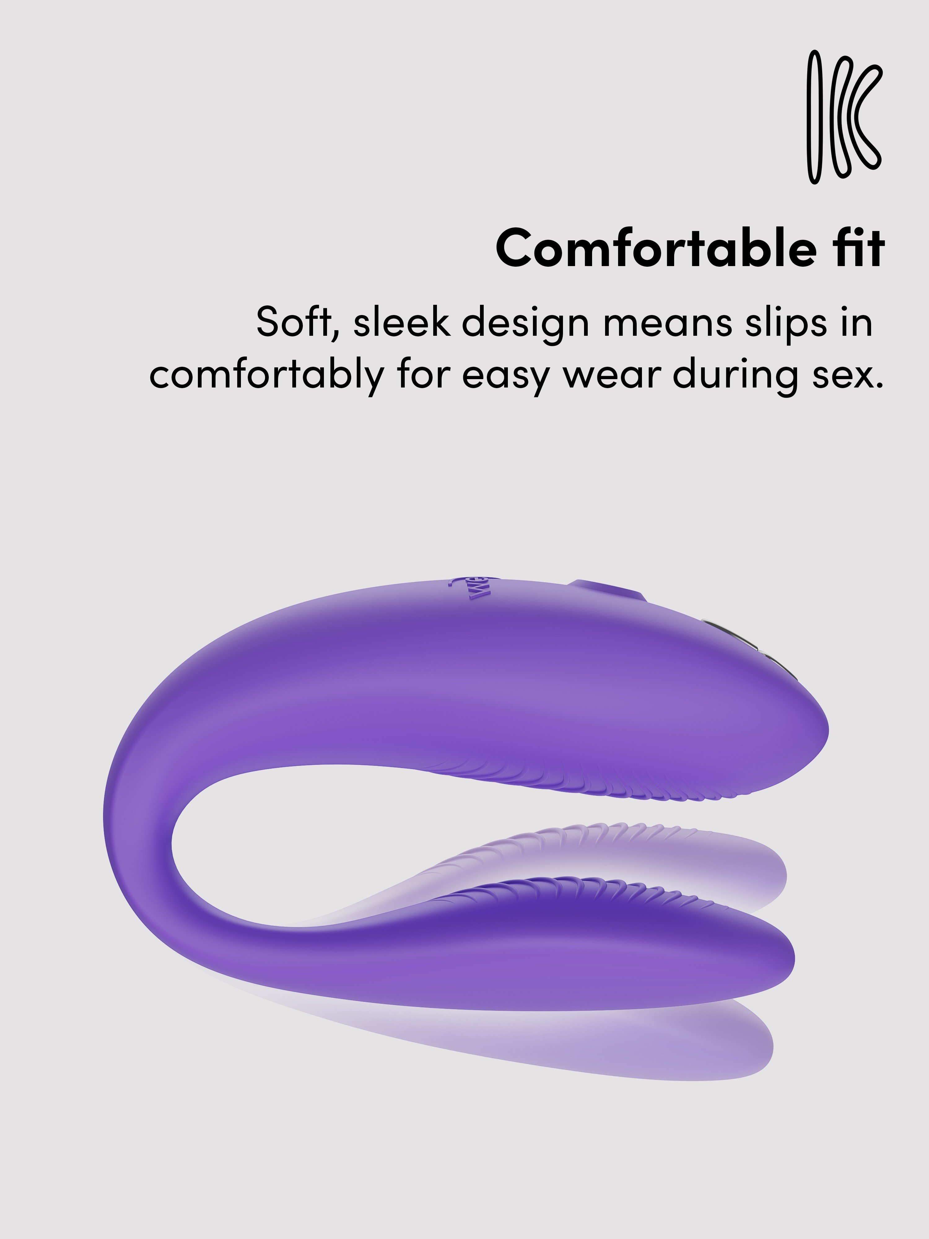 We-Vibe Sync Go App Controlled Rechargeable Clitoral and G-Spot Vibrator, Purple, hi-res