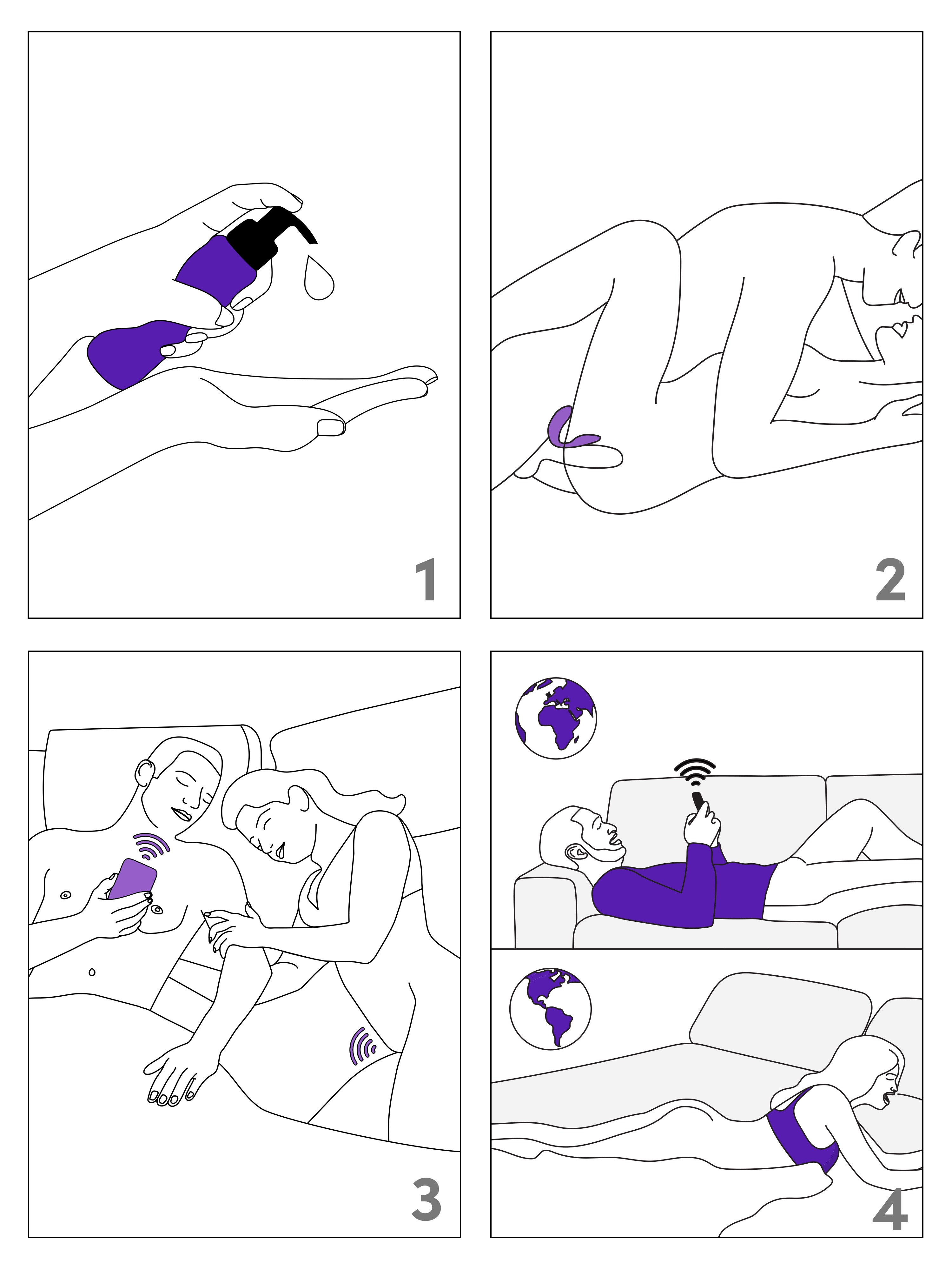 We-Vibe Sync Go App Controlled Rechargeable Clitoral and G-Spot Vibrator, Purple, hi-res