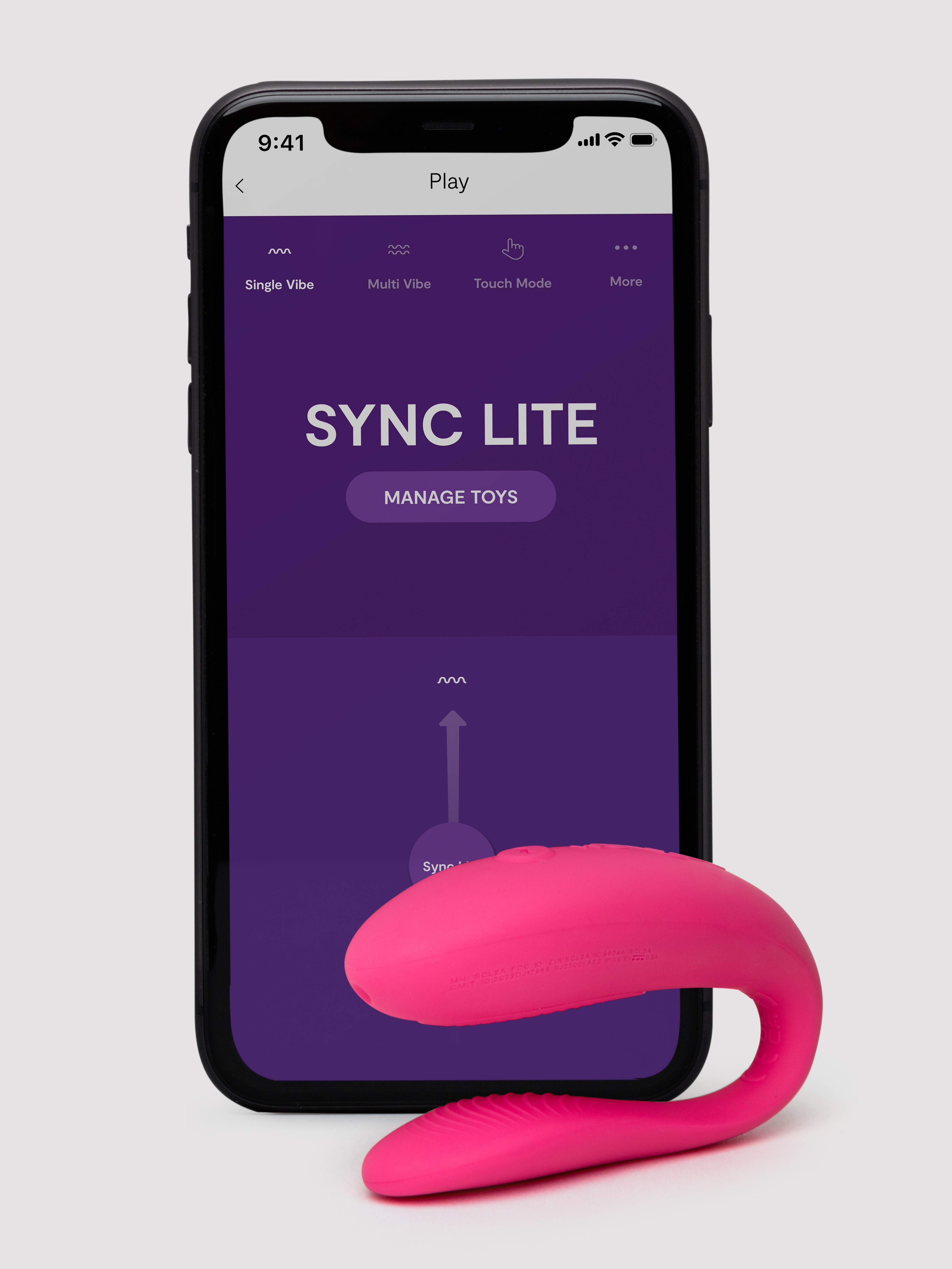 Image of We-Vibe Sync Lite App Controlled Rechargeable Couple's Vibrator - Pink