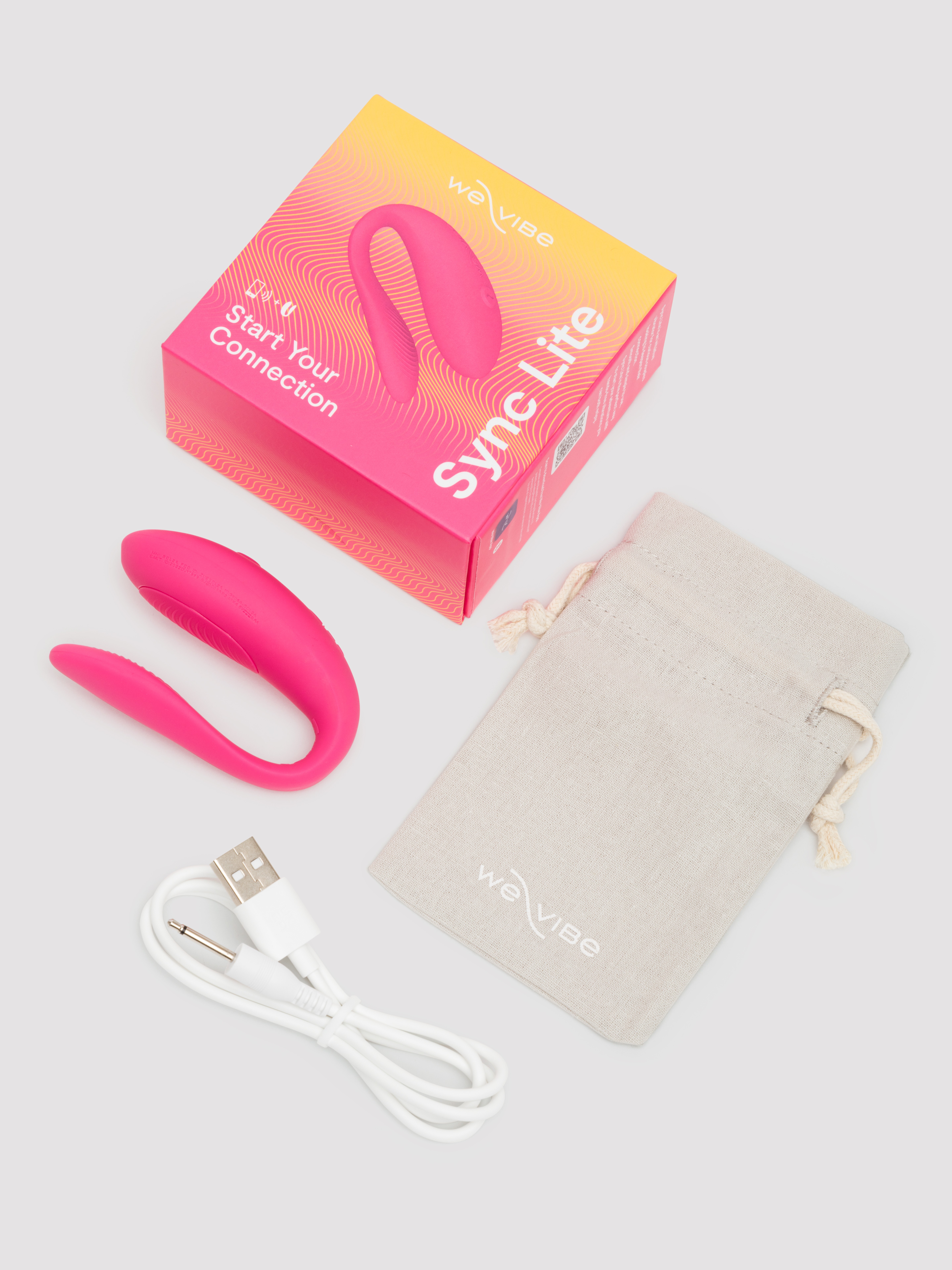 We-Vibe Sync Lite App Controlled Rechargeable Couple's Vibrator, Pink, hi-res