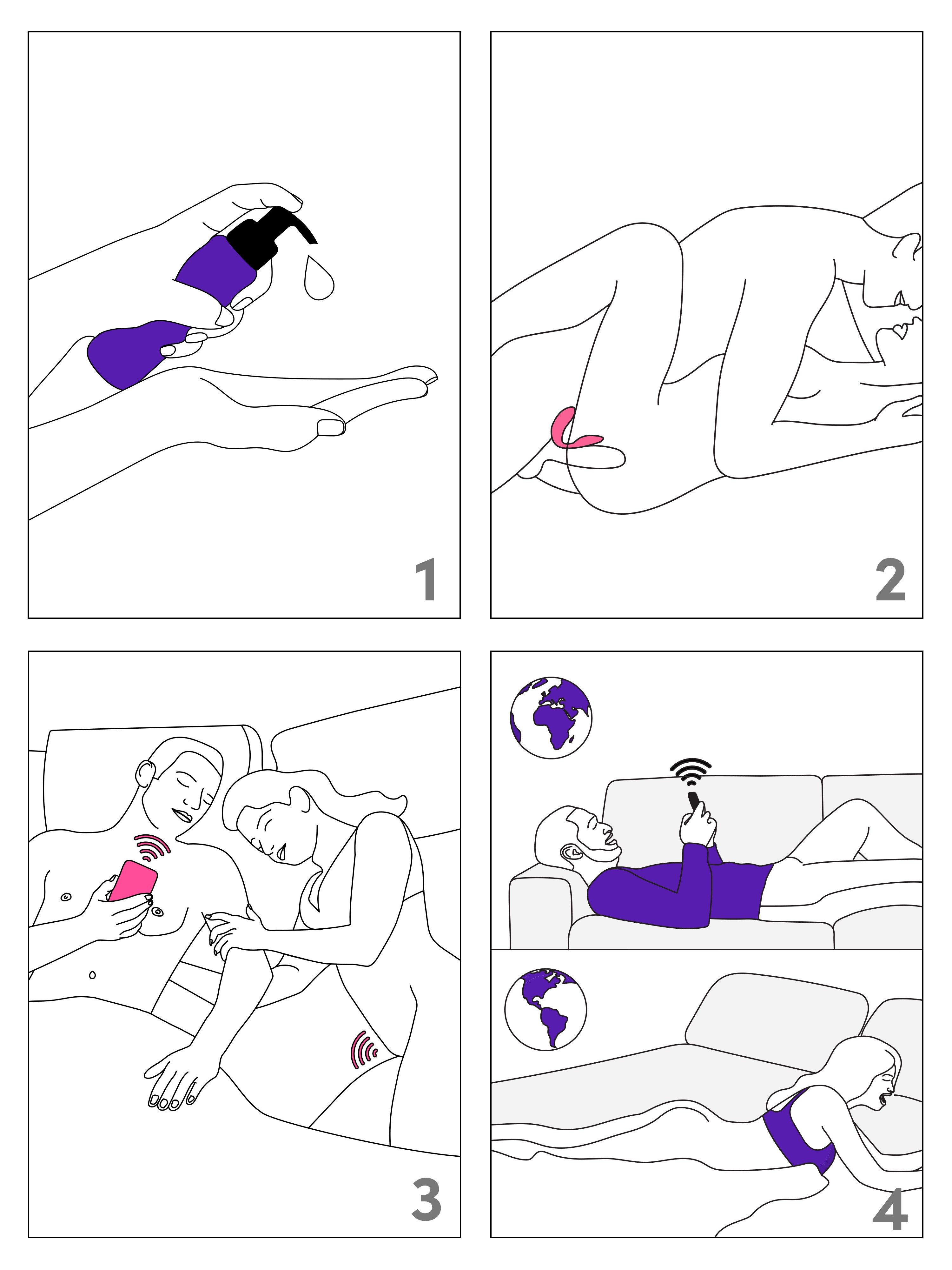 We-Vibe Sync Lite App Controlled Rechargeable Couple's Vibrator, Pink, hi-res