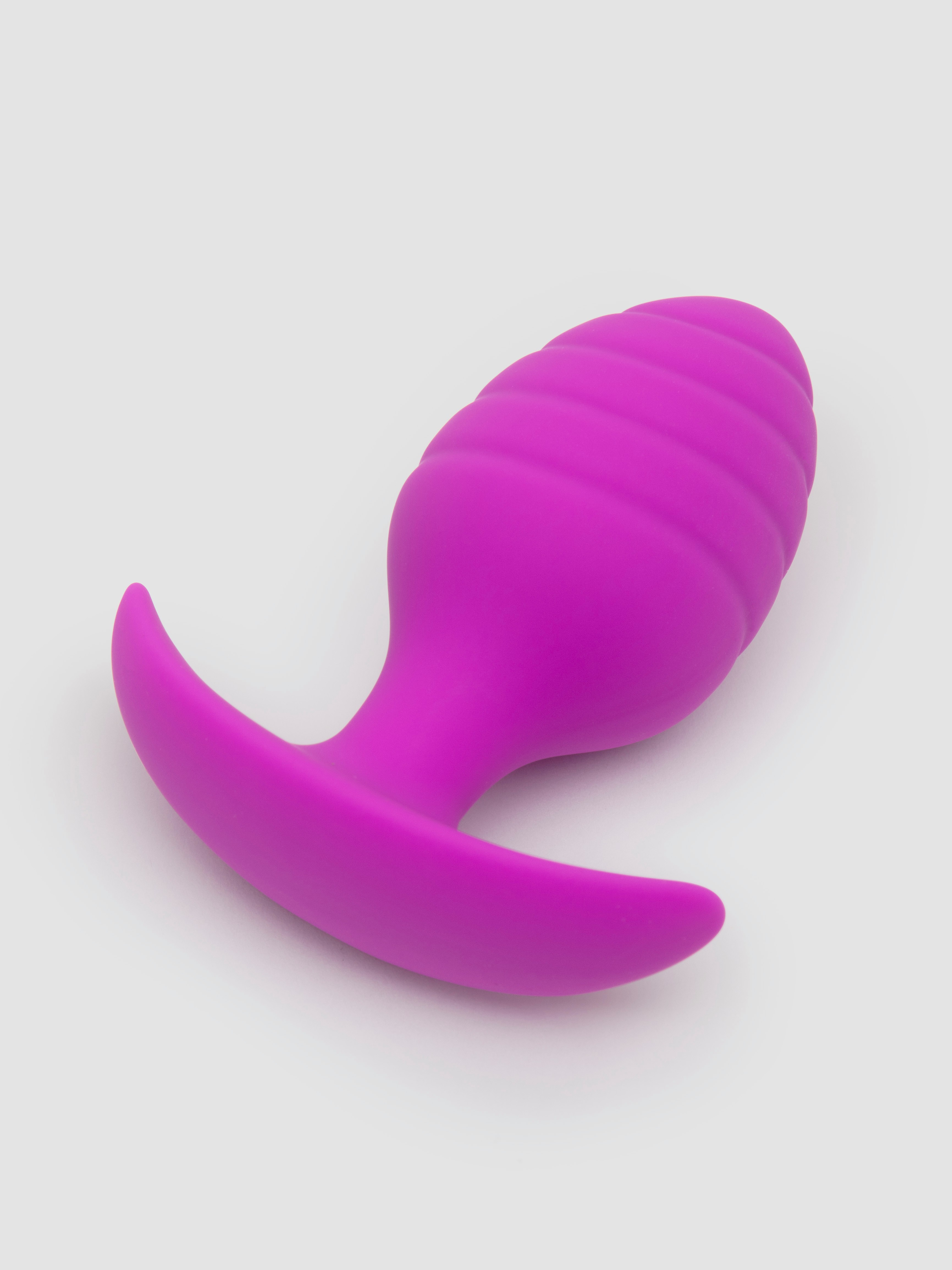   Lovehoney Booty Bliss Bulbous Silicone Textured Butt Plug, Purple, hi-res