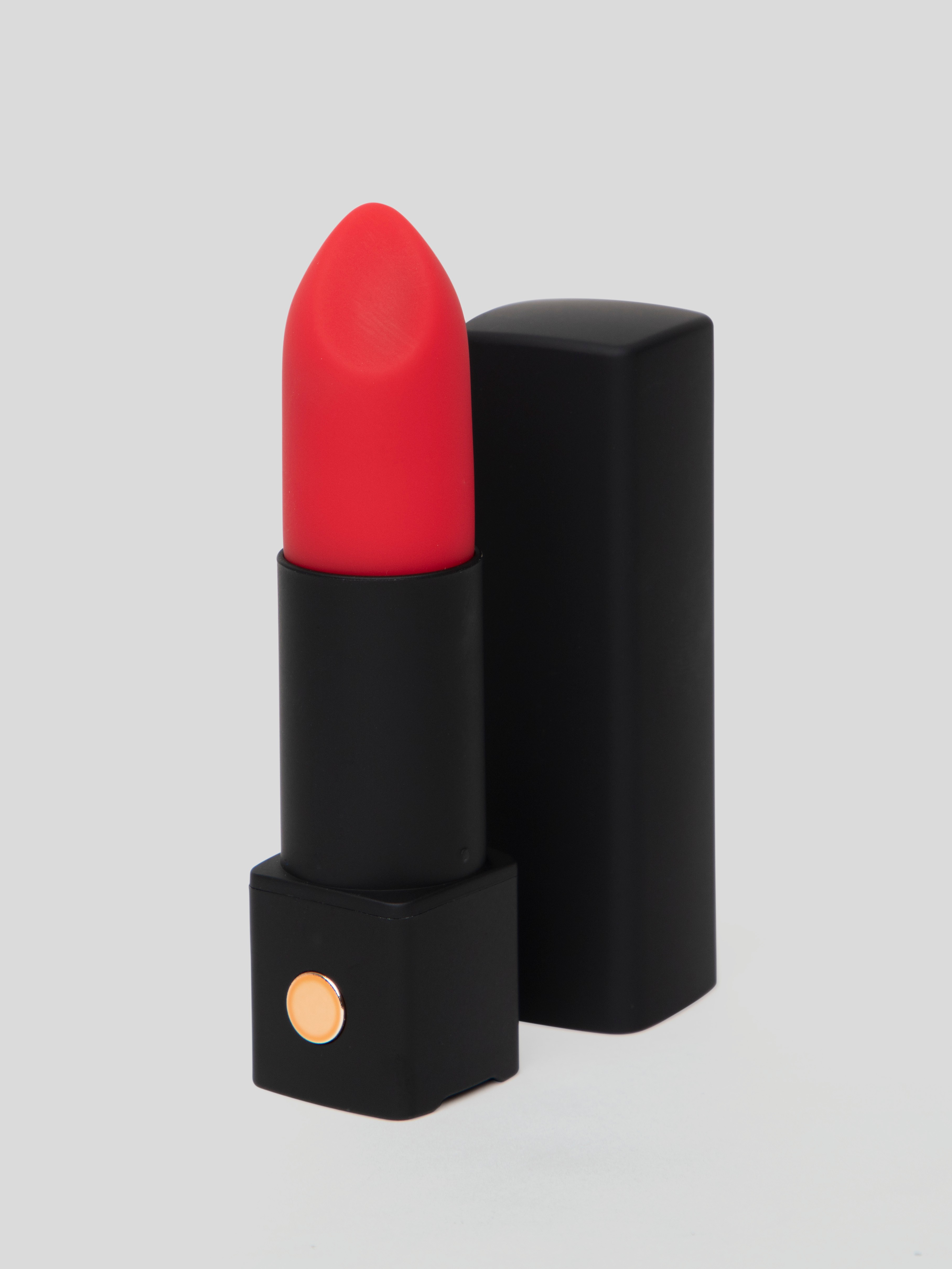 Lovense Exomoon App Controlled Rechargeable Silicone Lipstick Bullet Vibrator, Black, hi-res