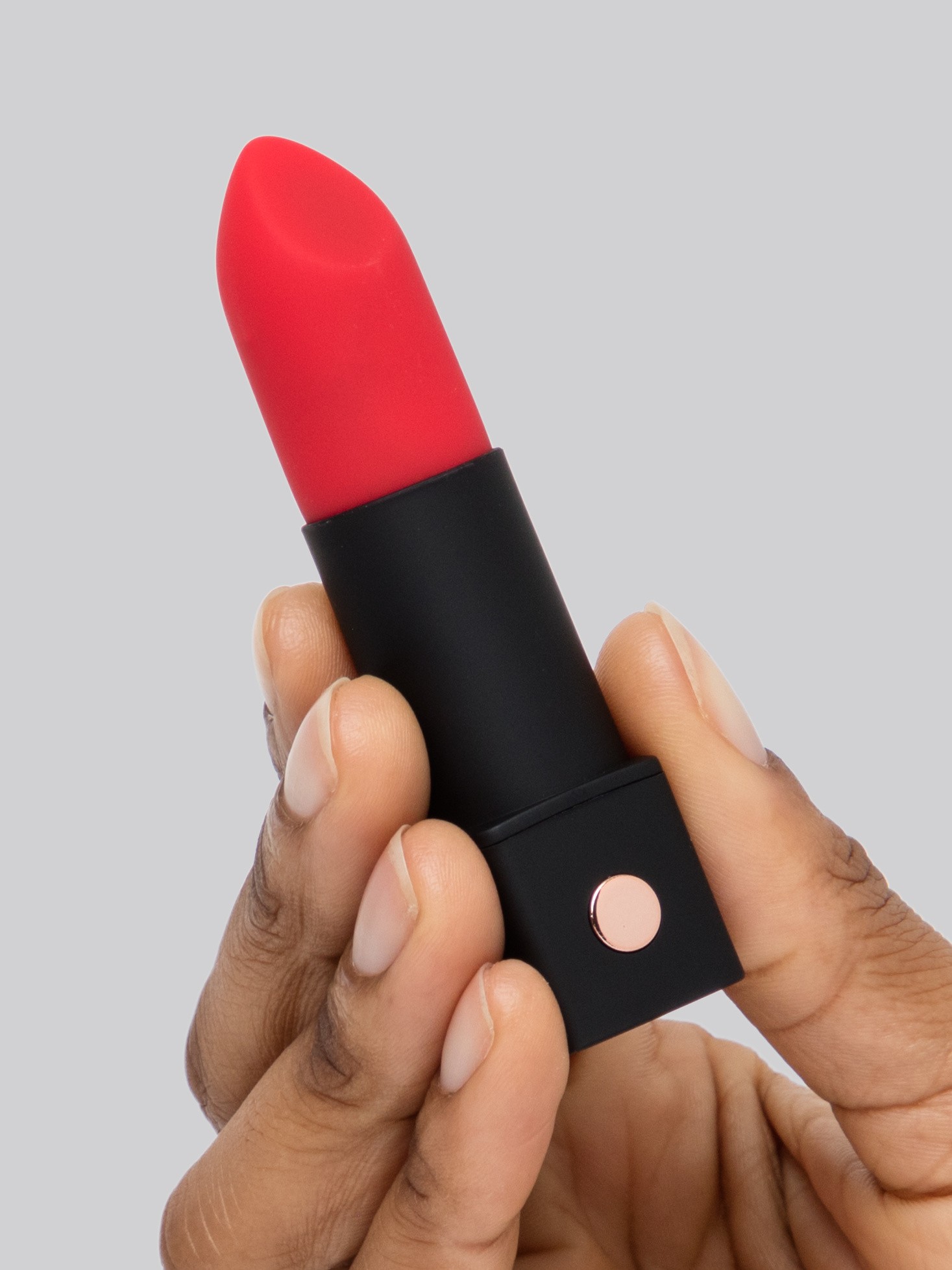 Lovense Exomoon App Controlled Rechargeable Silicone Lipstick Bullet Vibrator, Black, hi-res