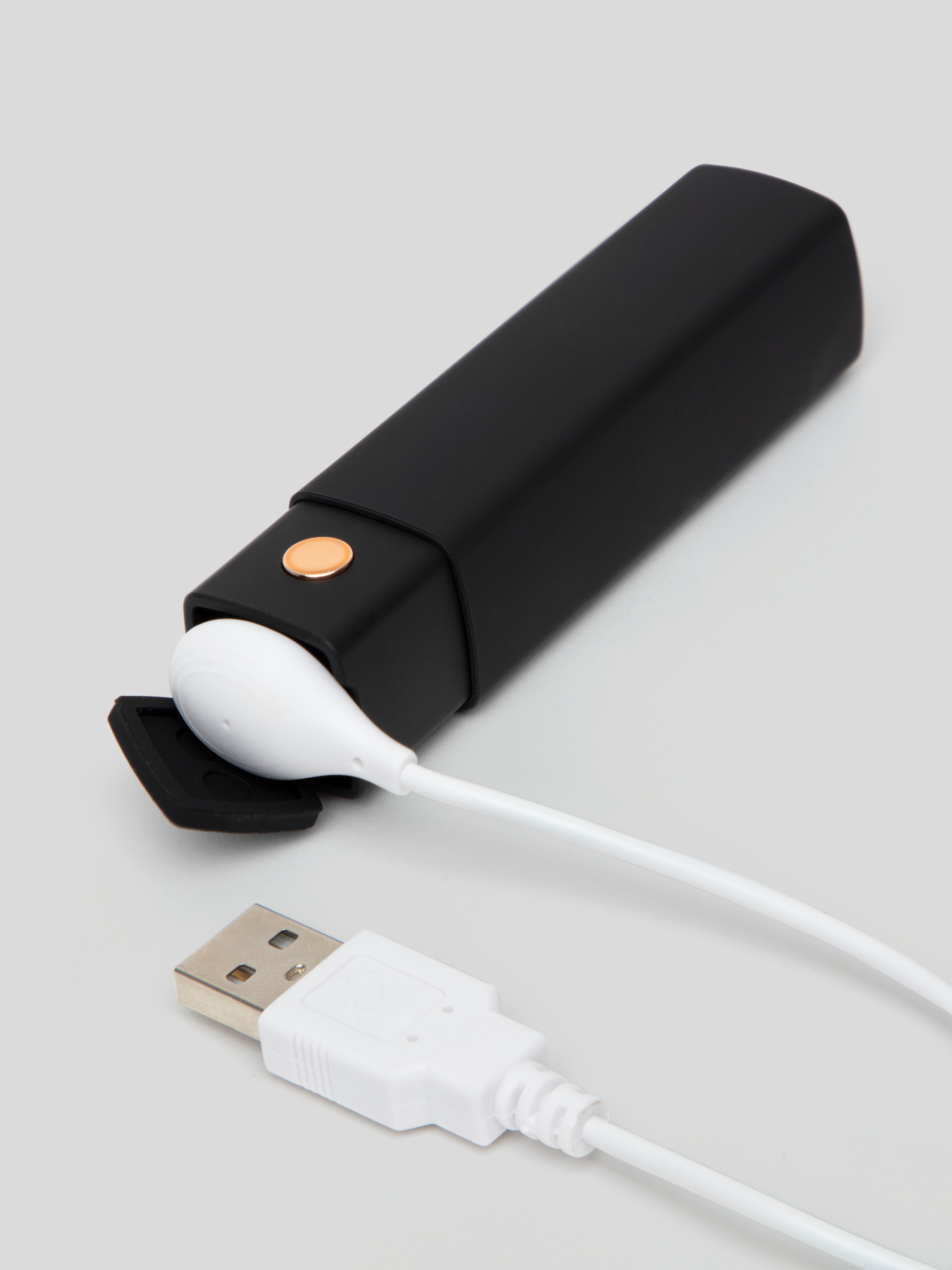 Lovense Exomoon App Controlled Rechargeable Silicone Lipstick Bullet Vibrator, Black, hi-res