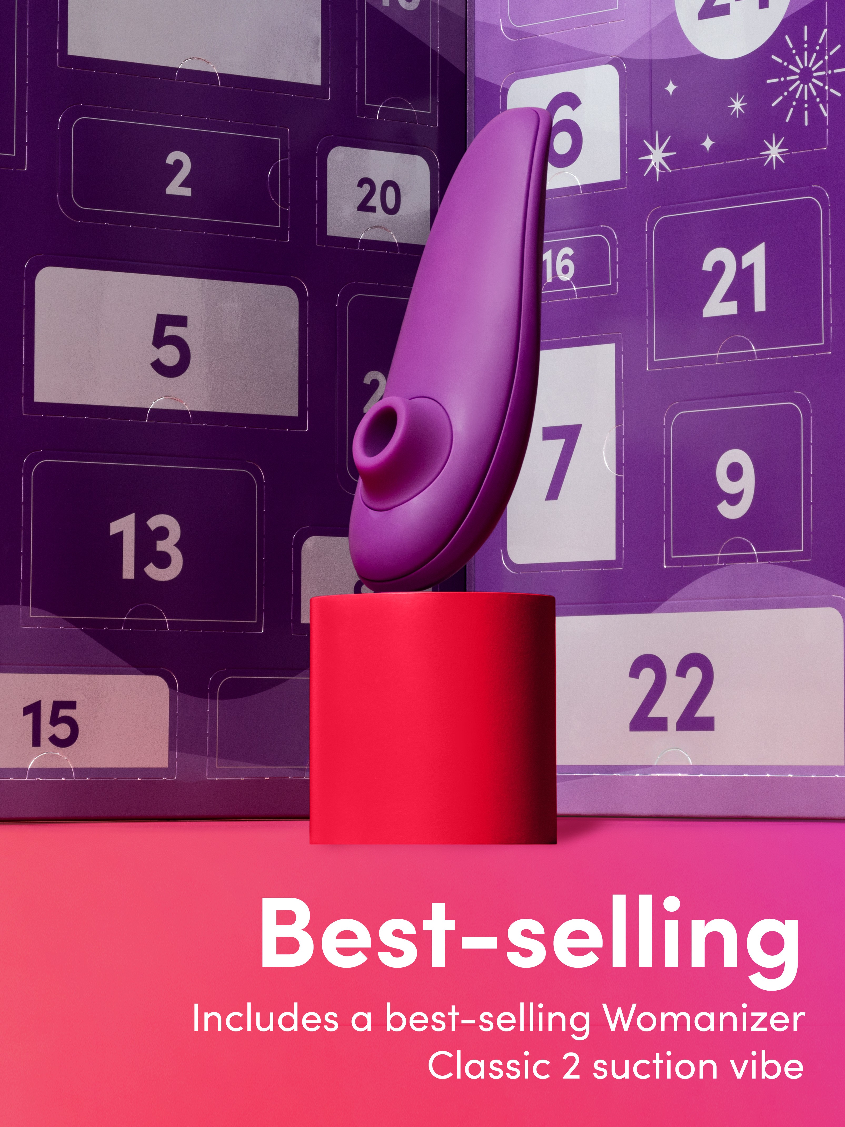 Lovehoney X Womanizer Sex Toy Advent Calendar (24 Piece), Purple, hi-res