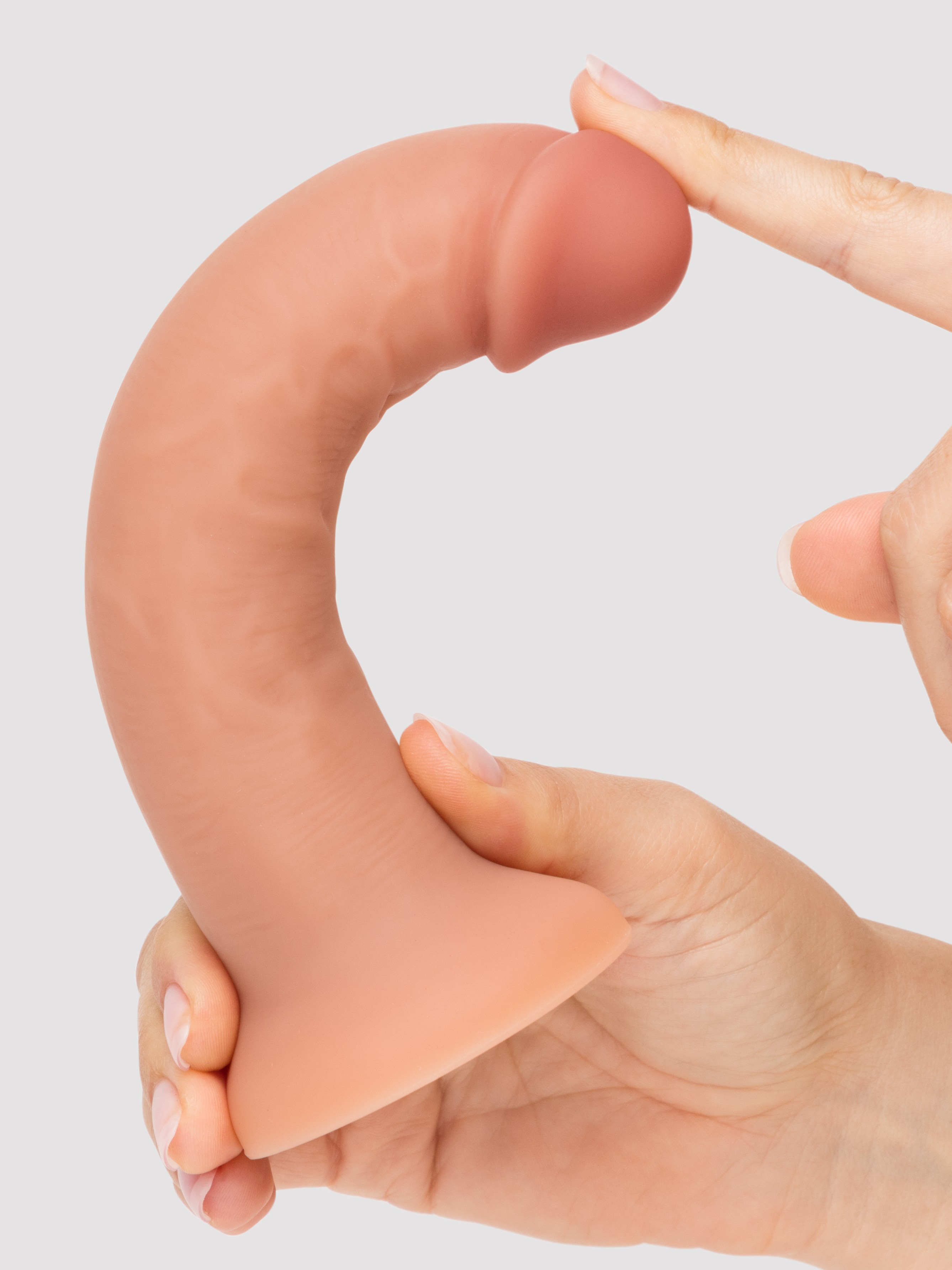 Lovehoney Realistic Silicone Suction Cup Dildo 6 Inch Flesh Tan, Flesh Tan, hi-res