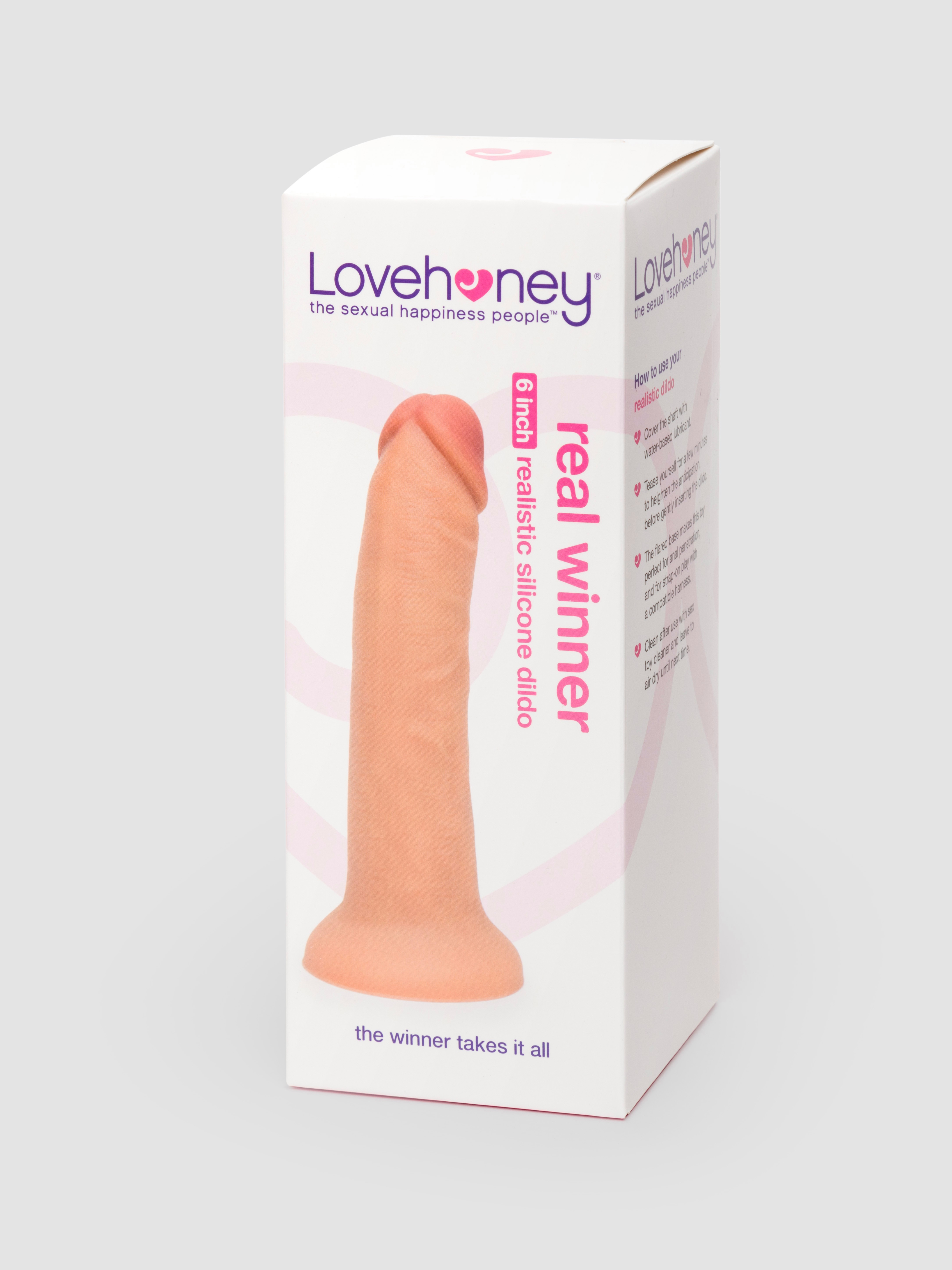 Lovehoney Realistic Silicone Suction Cup Dildo 6 Inch Flesh Tan, Flesh Tan, hi-res
