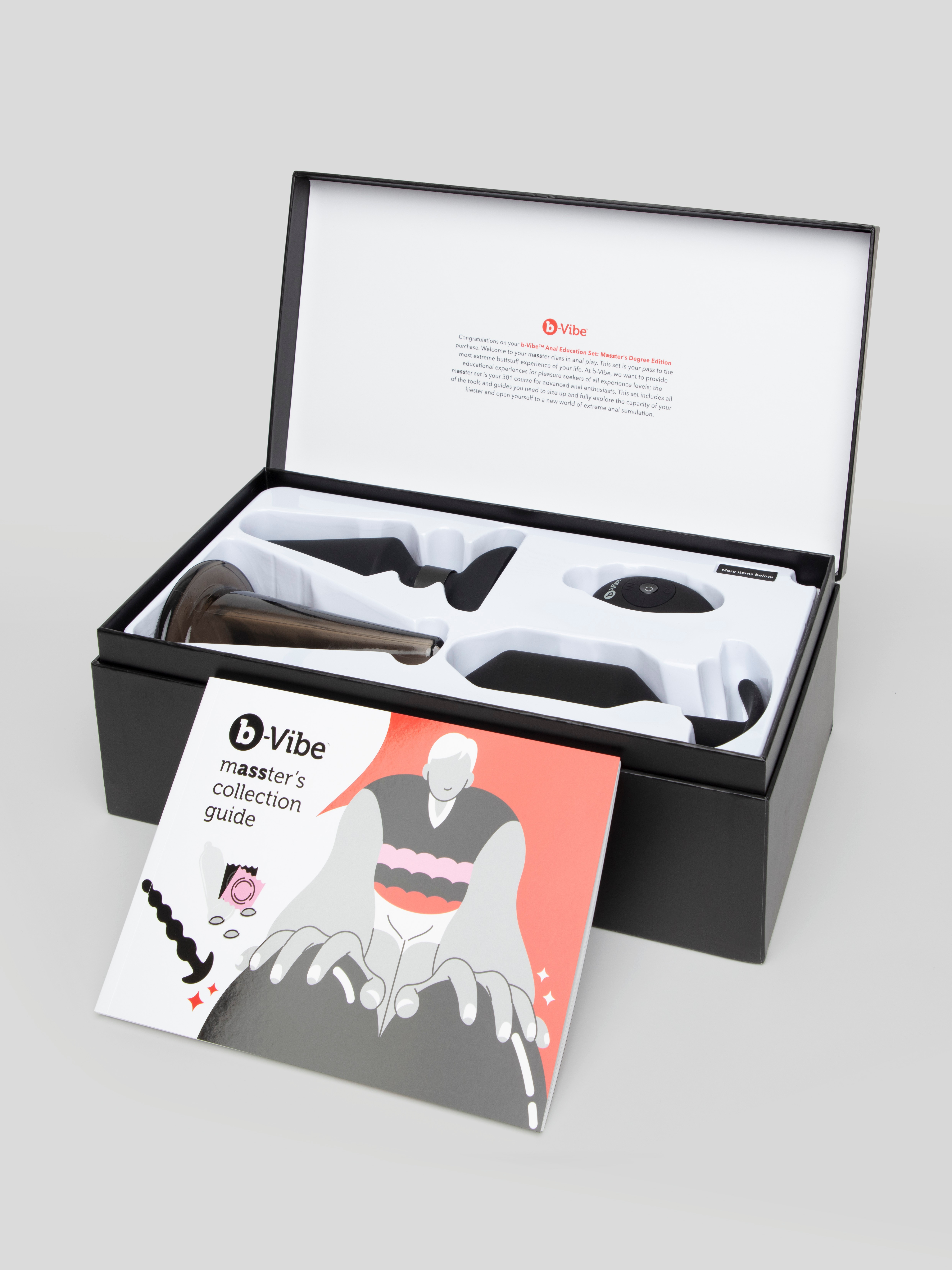 B-Vibe mASSter's Degree Advanced Anal Education Set (10 Piece), Black, hi-res