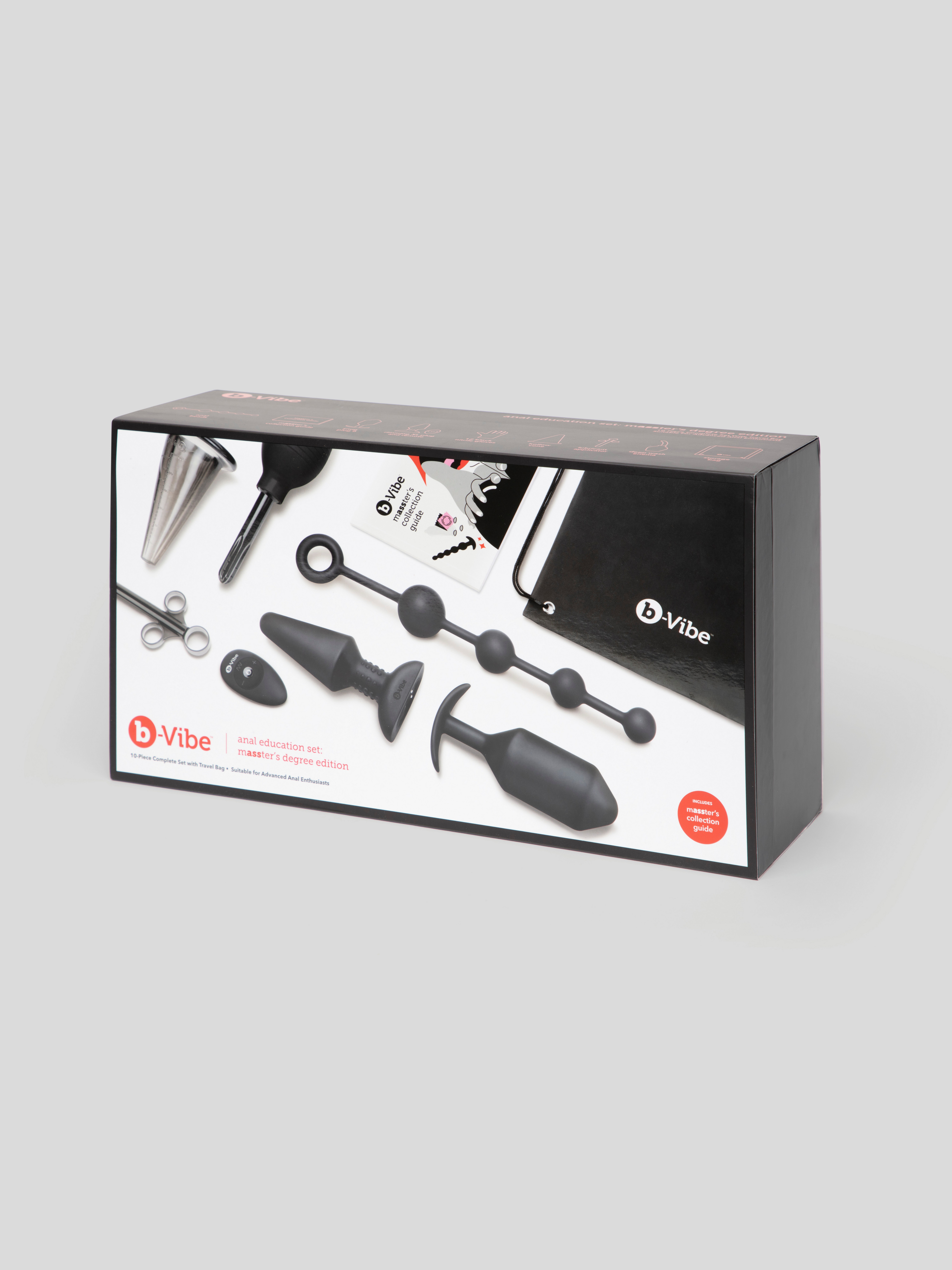 B-Vibe mASSter's Degree Advanced Anal Education Set (10 Piece), Black, hi-res