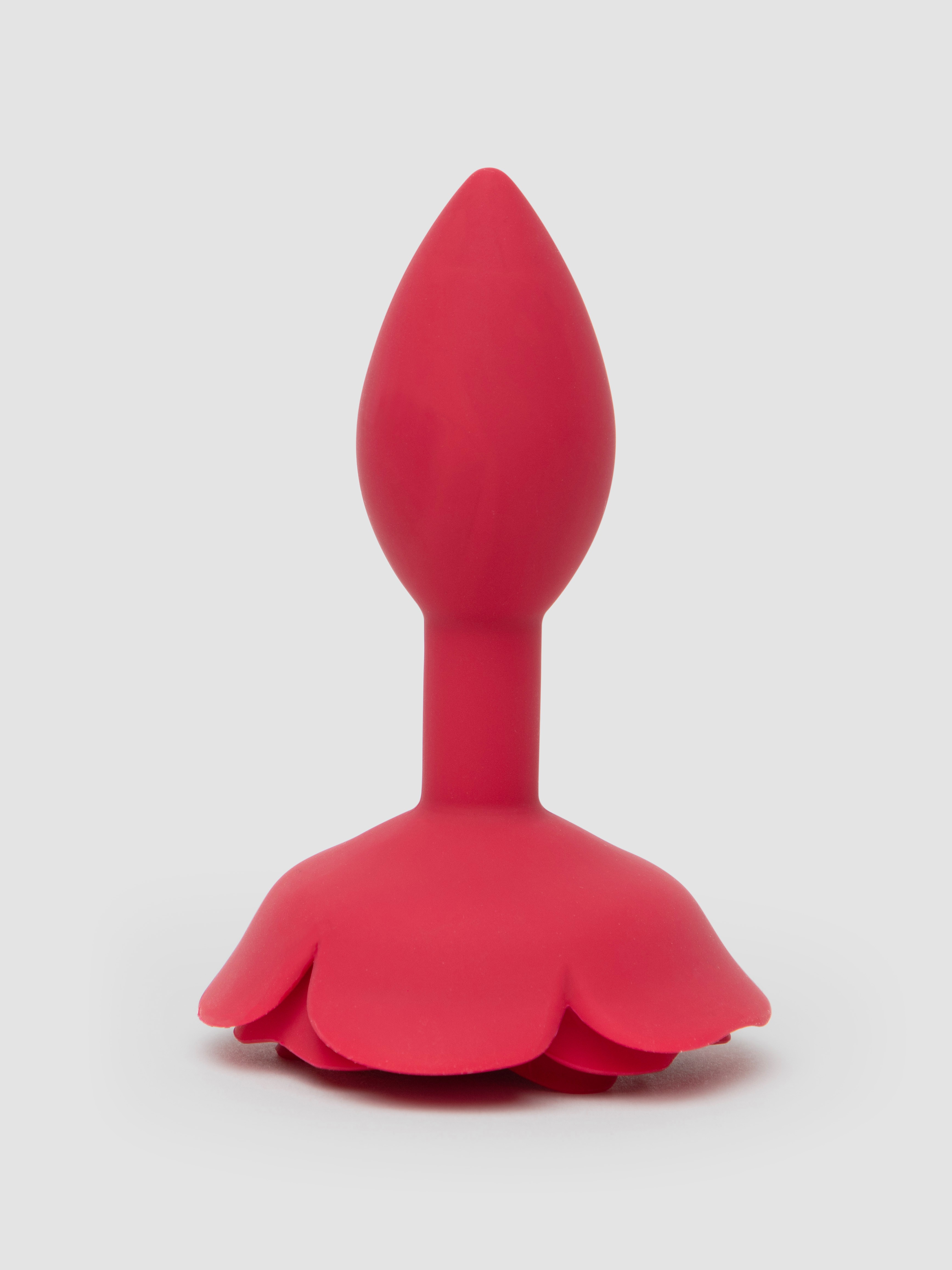Lovehoney Wild Bloom Silicone Rose Butt Plug, Red, hi-res
