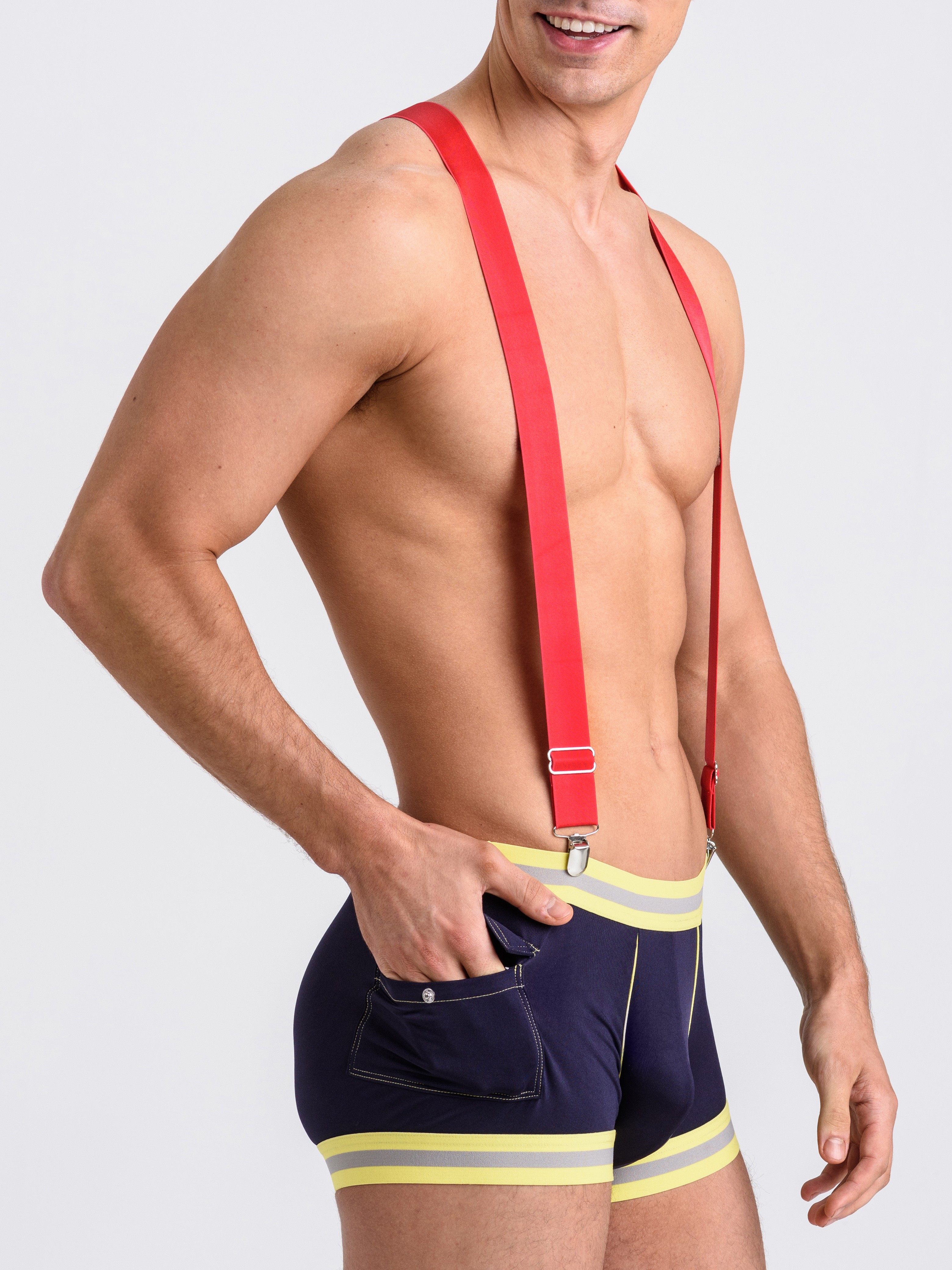 LHM Smokin' Hot Fireman Costume, Blue, vanilla