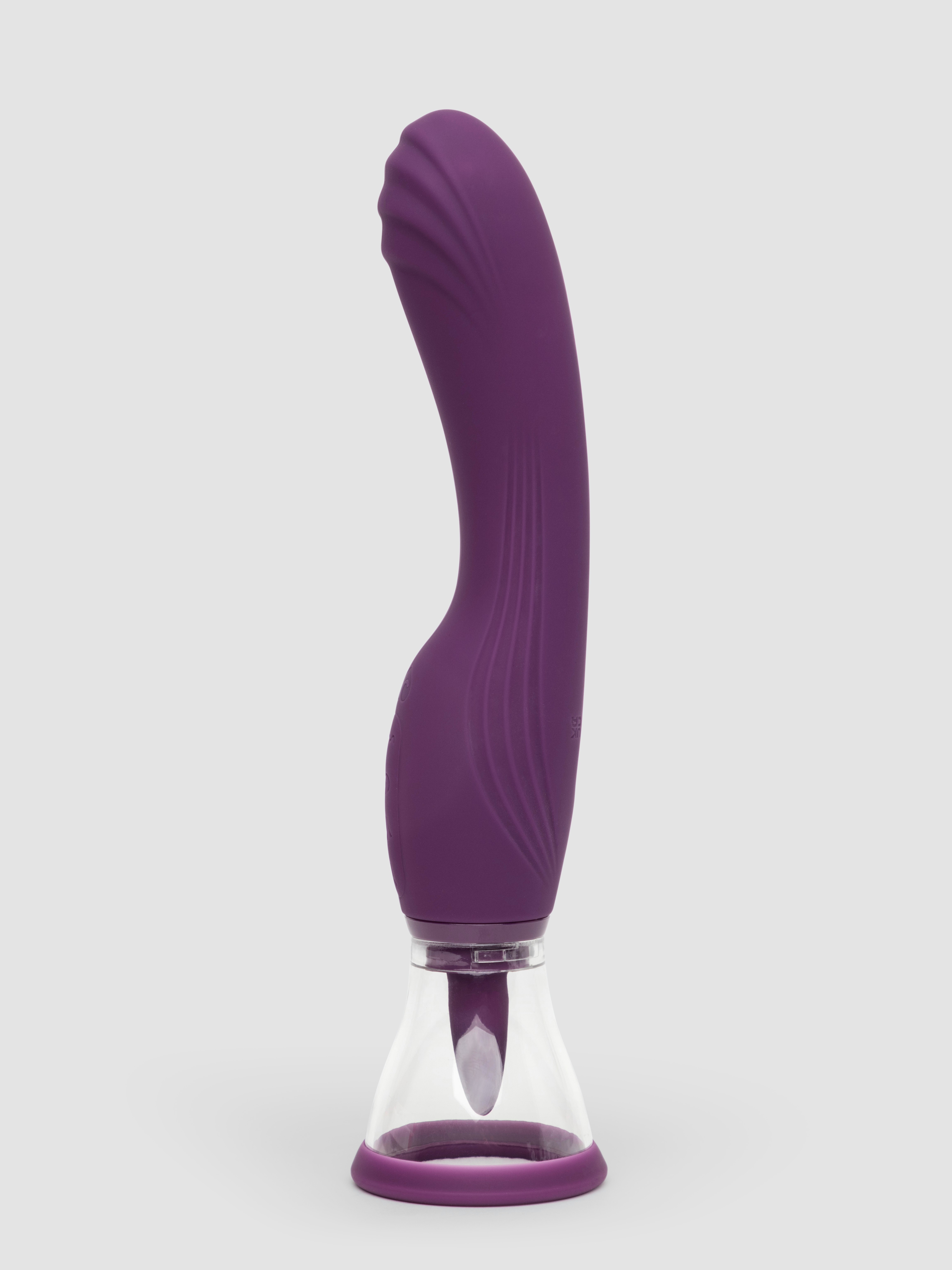 Lovehoney Lick Me Vibrating Pussy Pump and Tongue Vibrator, Purple, hi-res