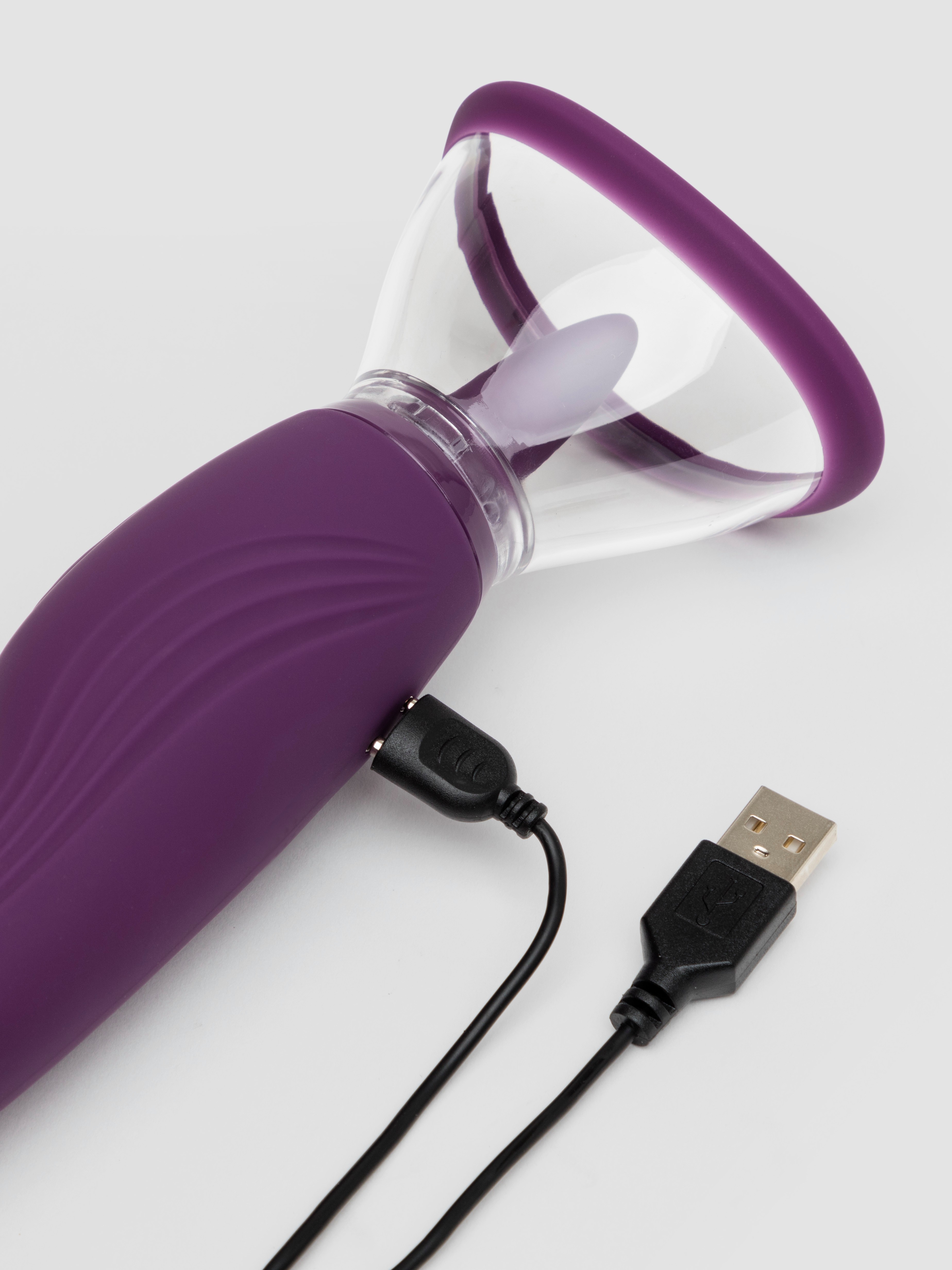 Lovehoney Lick Me Vibrating Pussy Pump and Tongue Vibrator, Purple, hi-res
