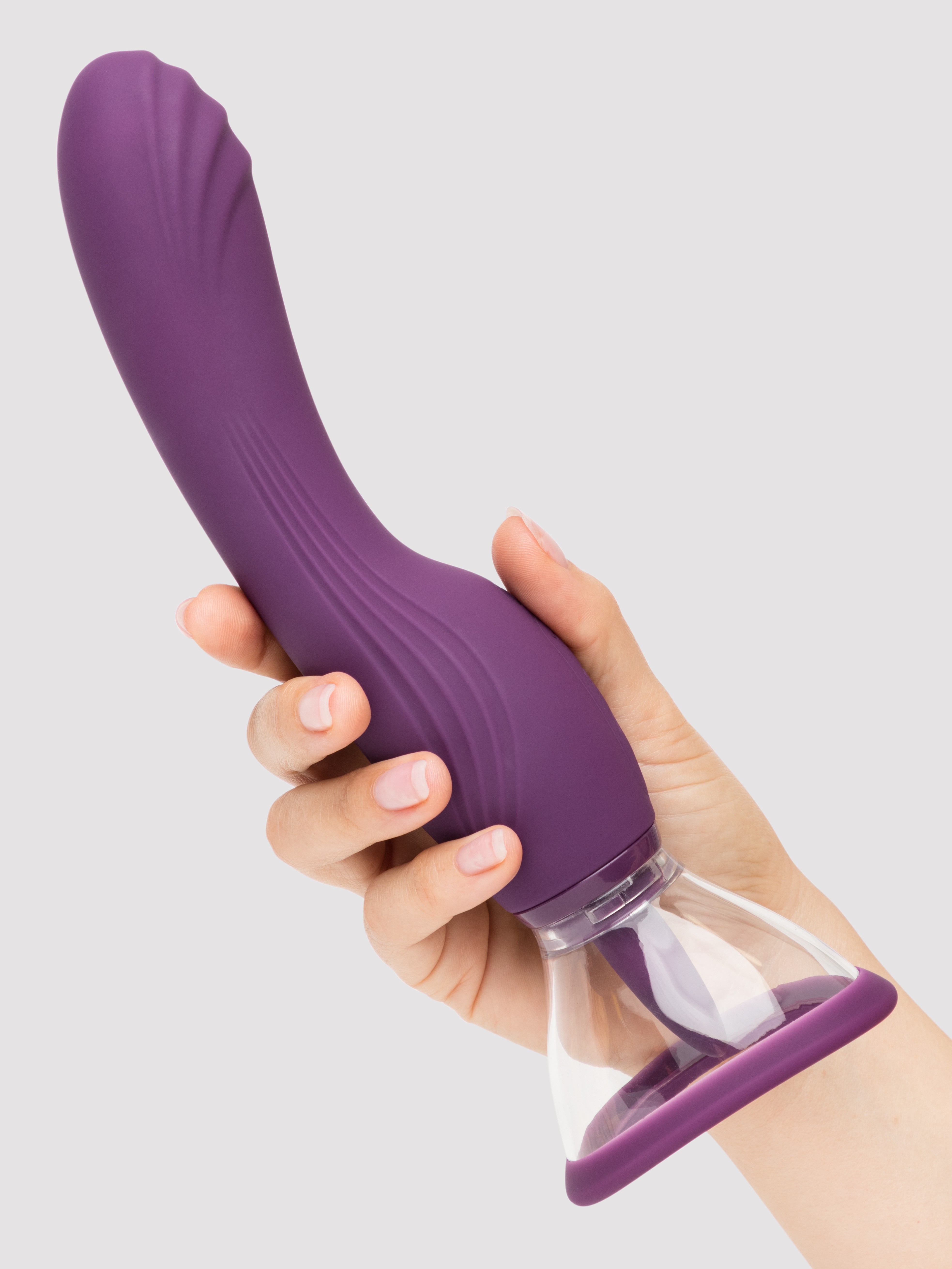 Lovehoney Lick Me Vibrating Pussy Pump and Tongue Vibrator, Purple, hi-res