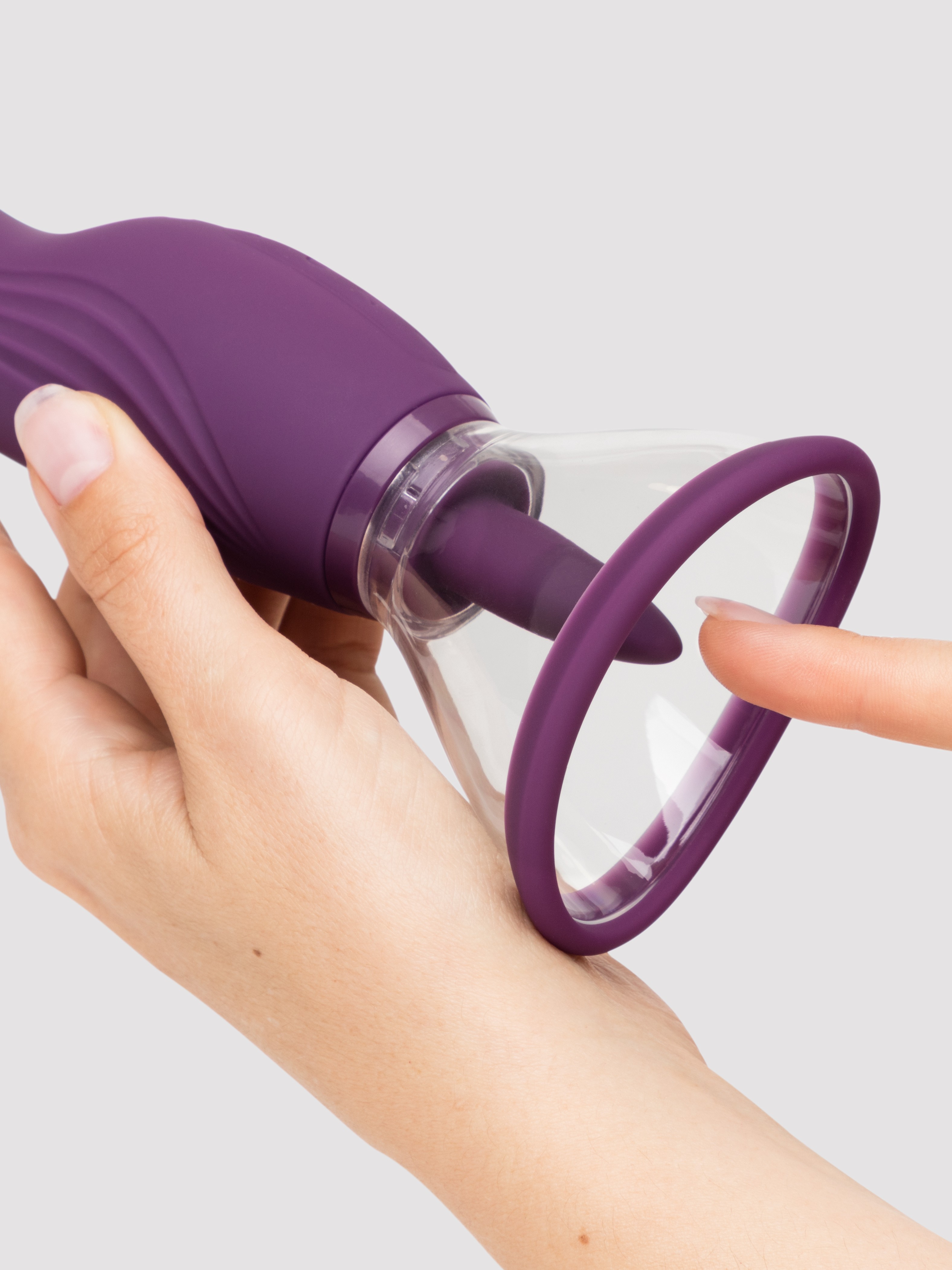 Lovehoney Lick Me Vibrating Pussy Pump and Tongue Vibrator, Purple, hi-res