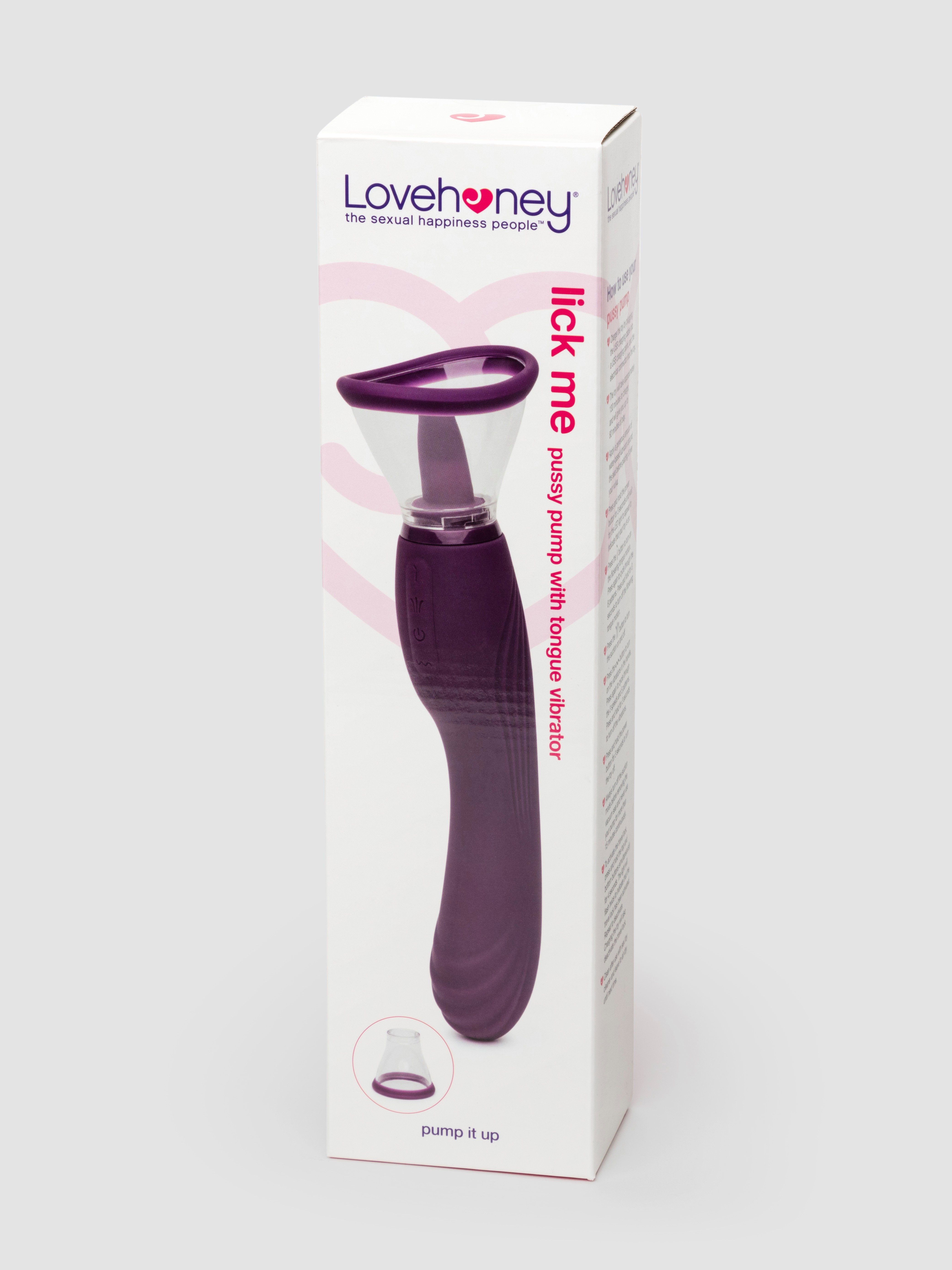 Lovehoney Lick Me Vibrating Pussy Pump and Tongue Vibrator, Purple, hi-res