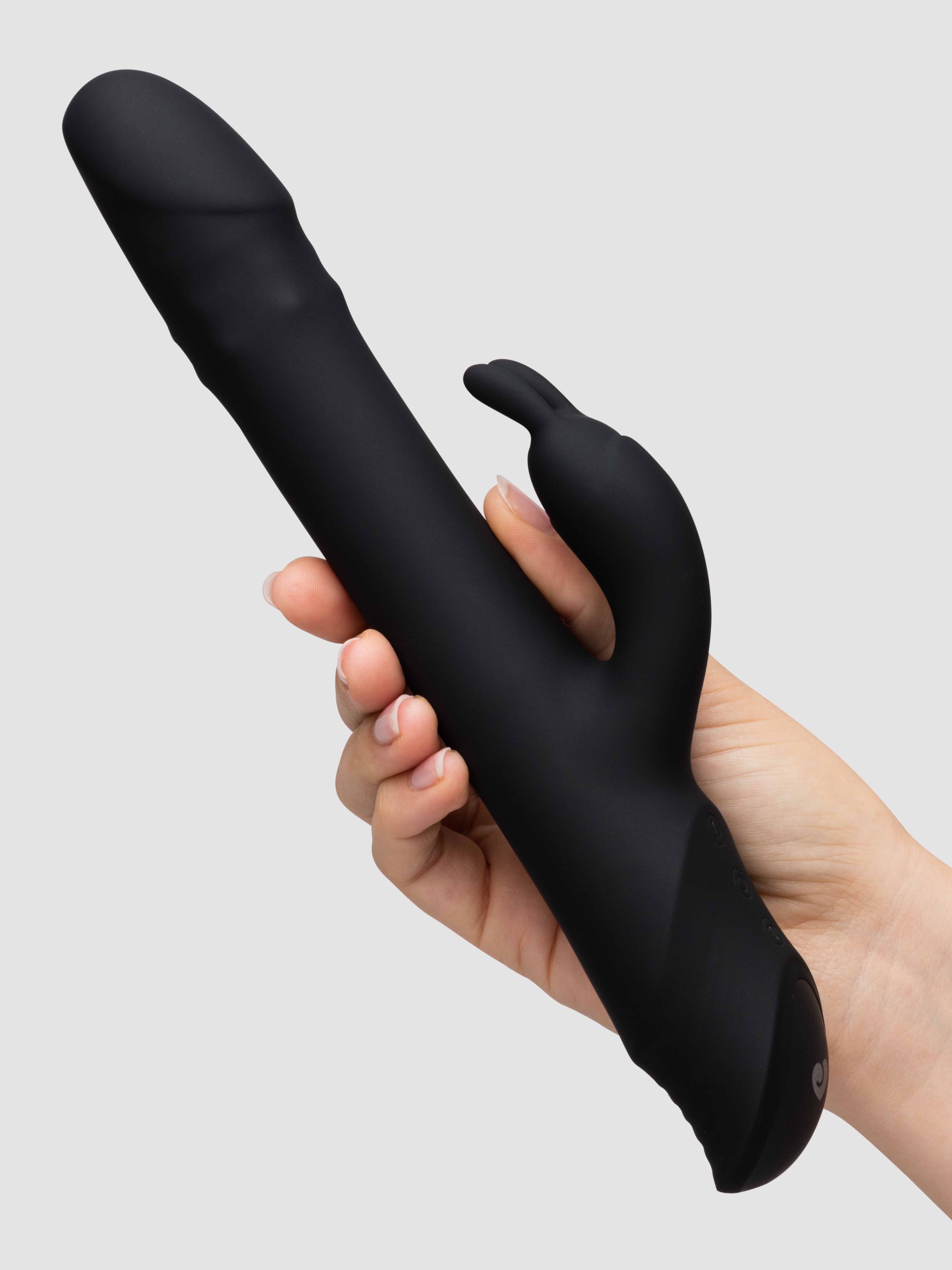 Lovehoney Love Thruster Rechargeable Thrusting Rabbit Vibrator, Black, hi-res