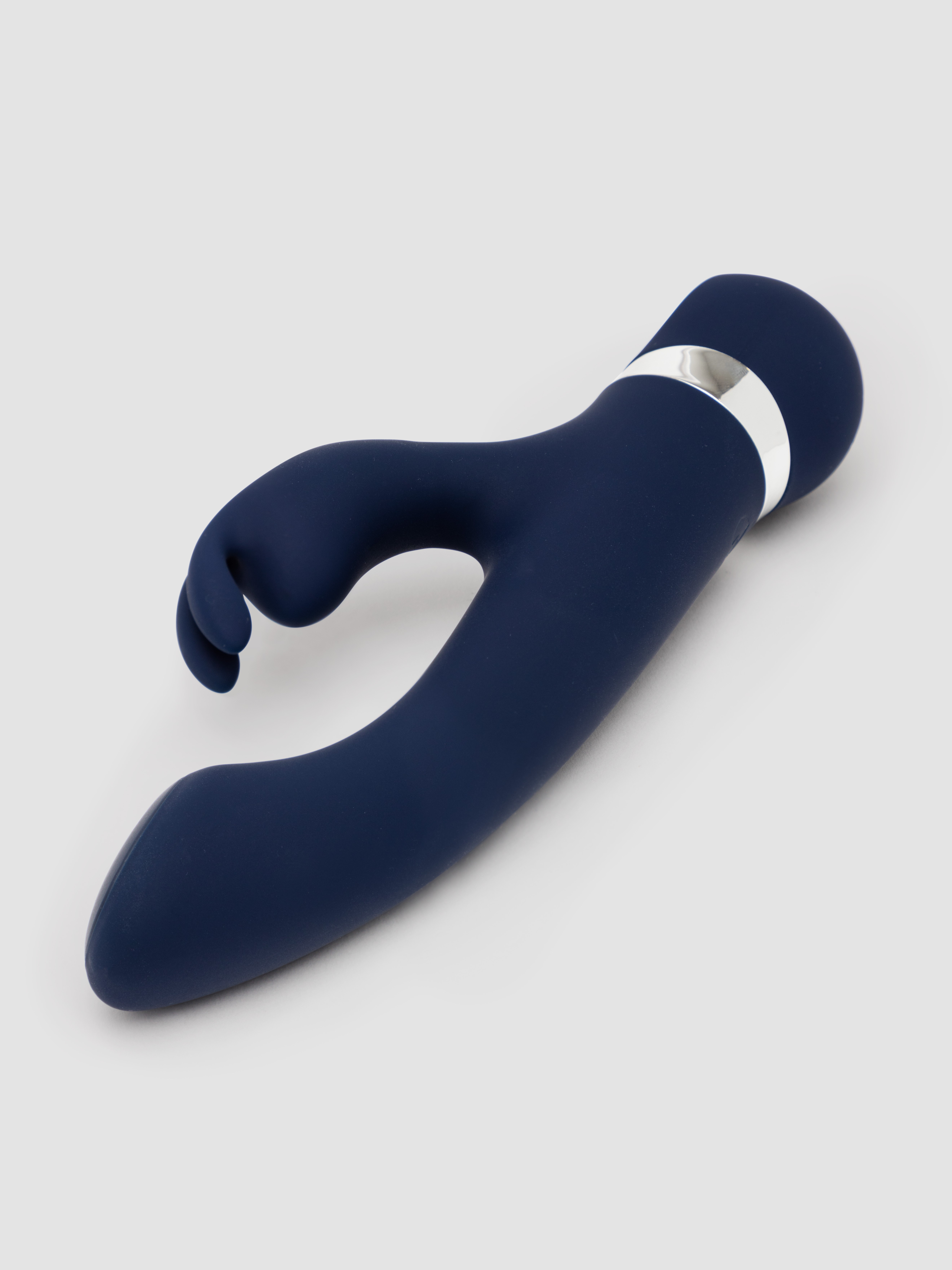   Lovehoney Glow Bunny Rechargeable Warming and Cooling Rabbit Vibrator, Navy, hi-res