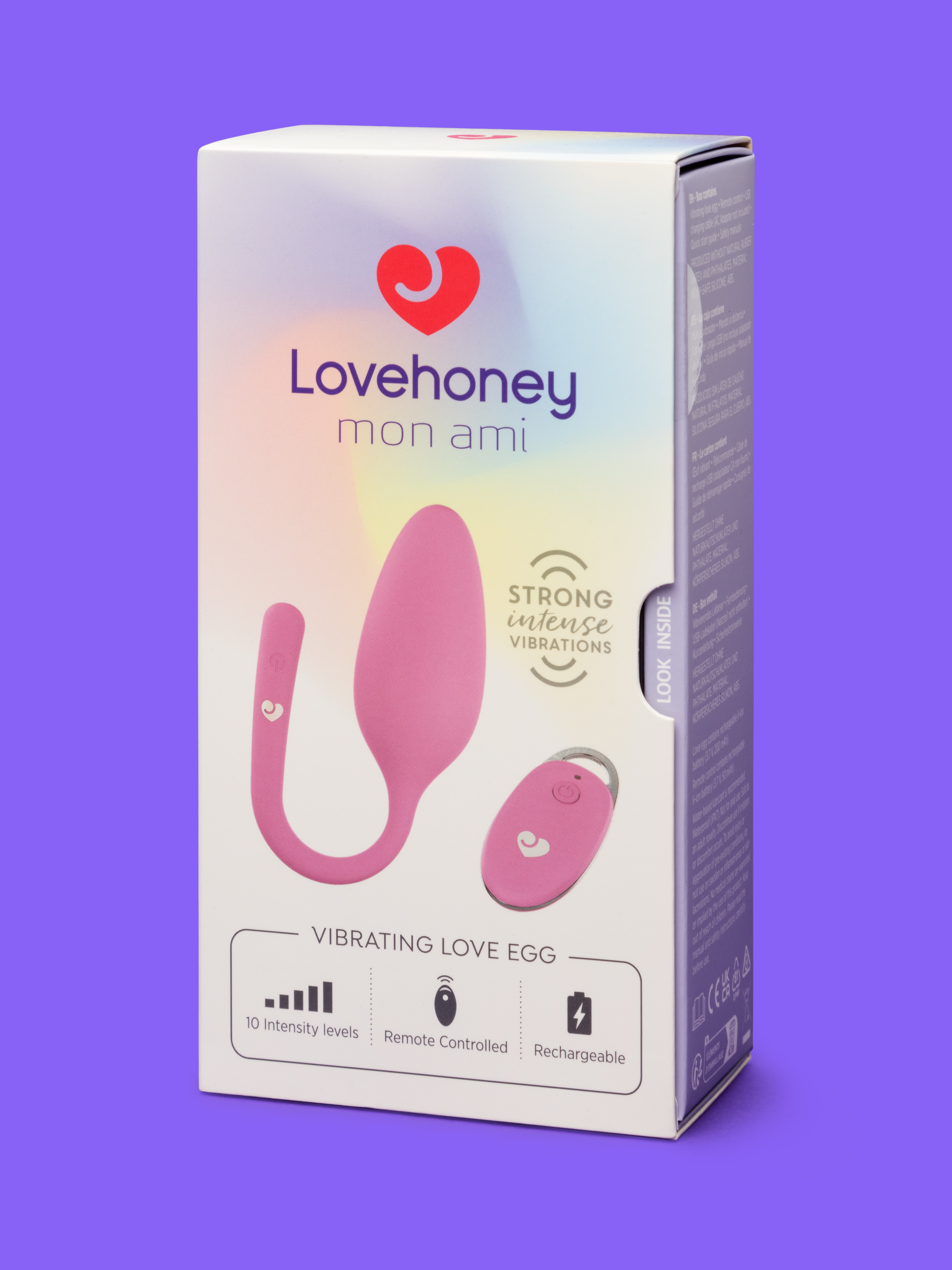 Lovehoney mon ami Remote Control Vibrating Love Egg, Pink, hi-res