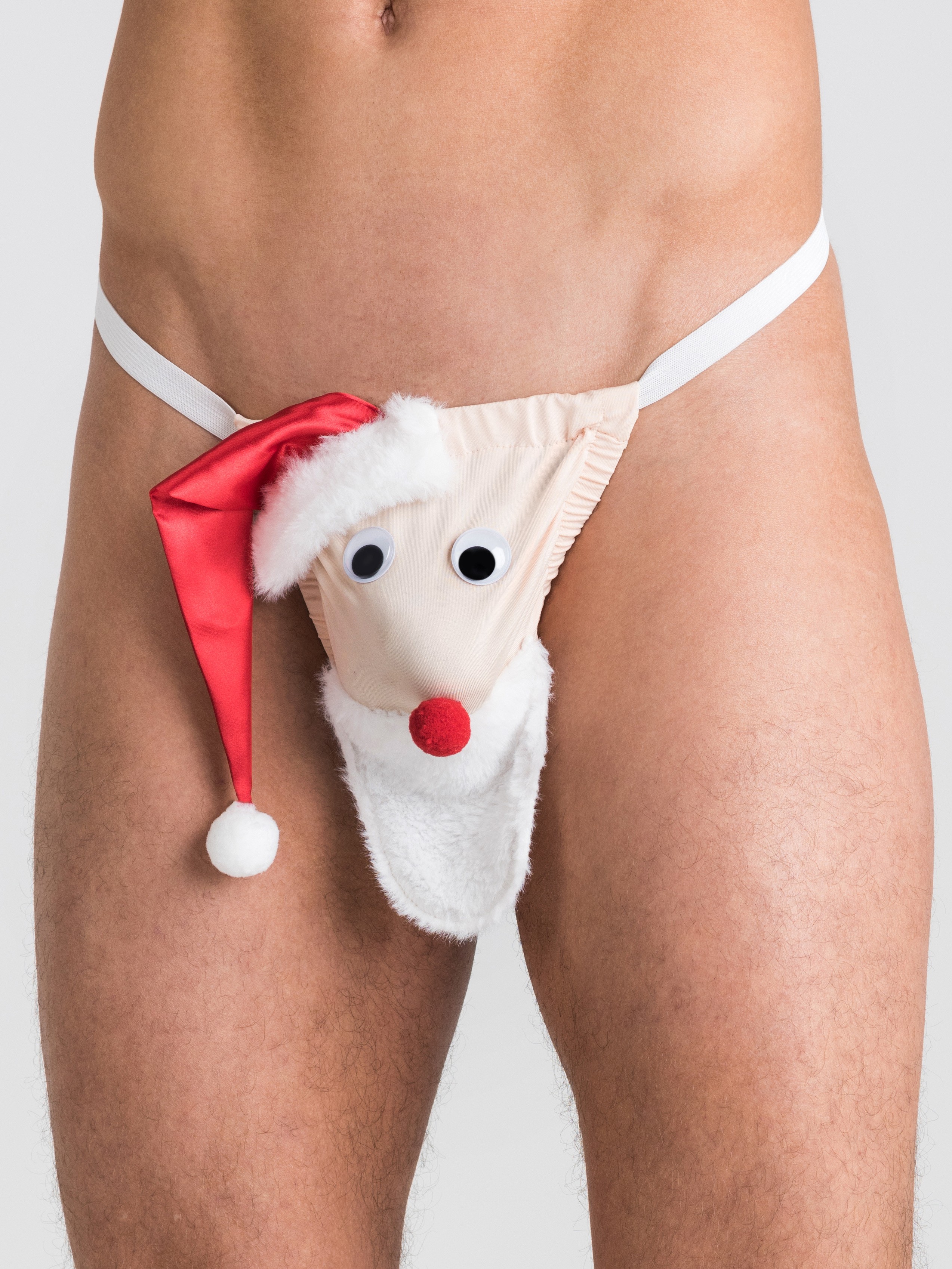 Secret Santa Thong, White, hi-res