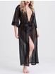 Lovehoney Empress Black Long Robe, Black, hi-res