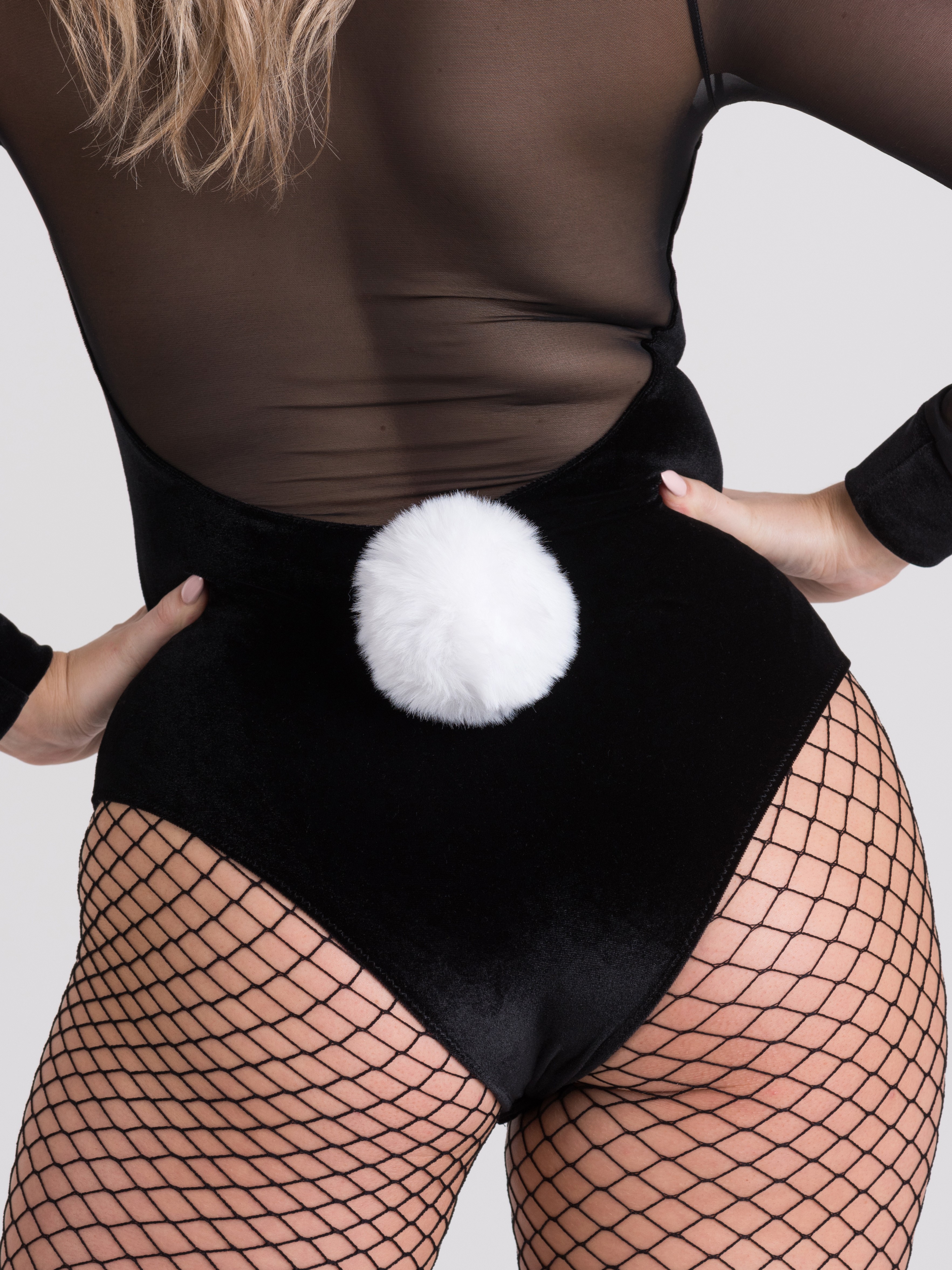 Lovehoney Fantasy Chic-Bunny Costume, Black, hi-res
