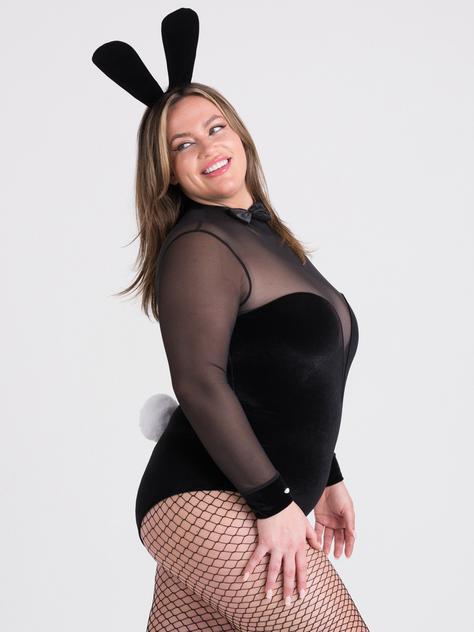 Lovehoney Fantasy Chic-Bunny Costume, Black, hi-res