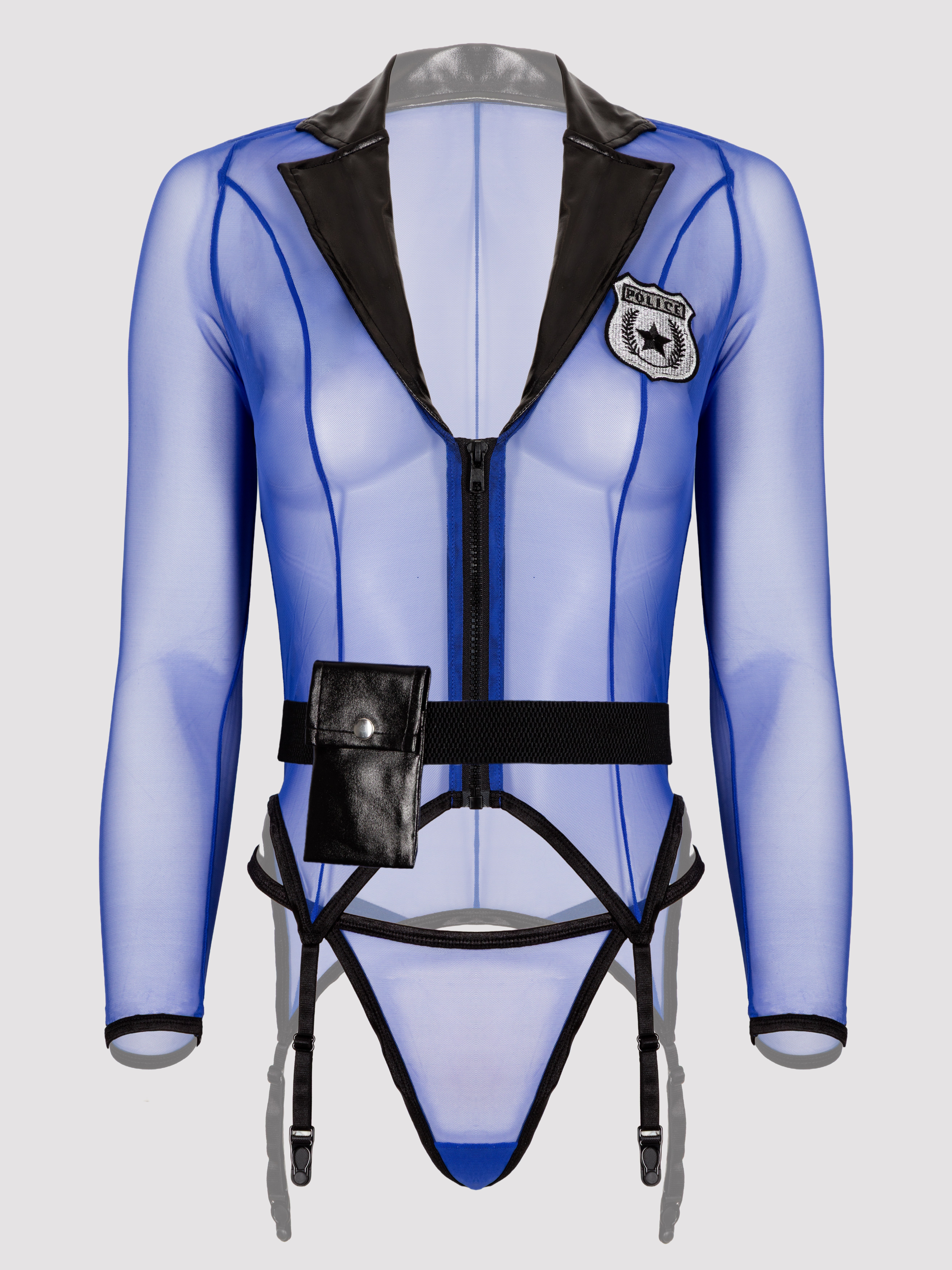 Lovehoney Fantasy Officer Honey Police Costume, Blue, hi-res