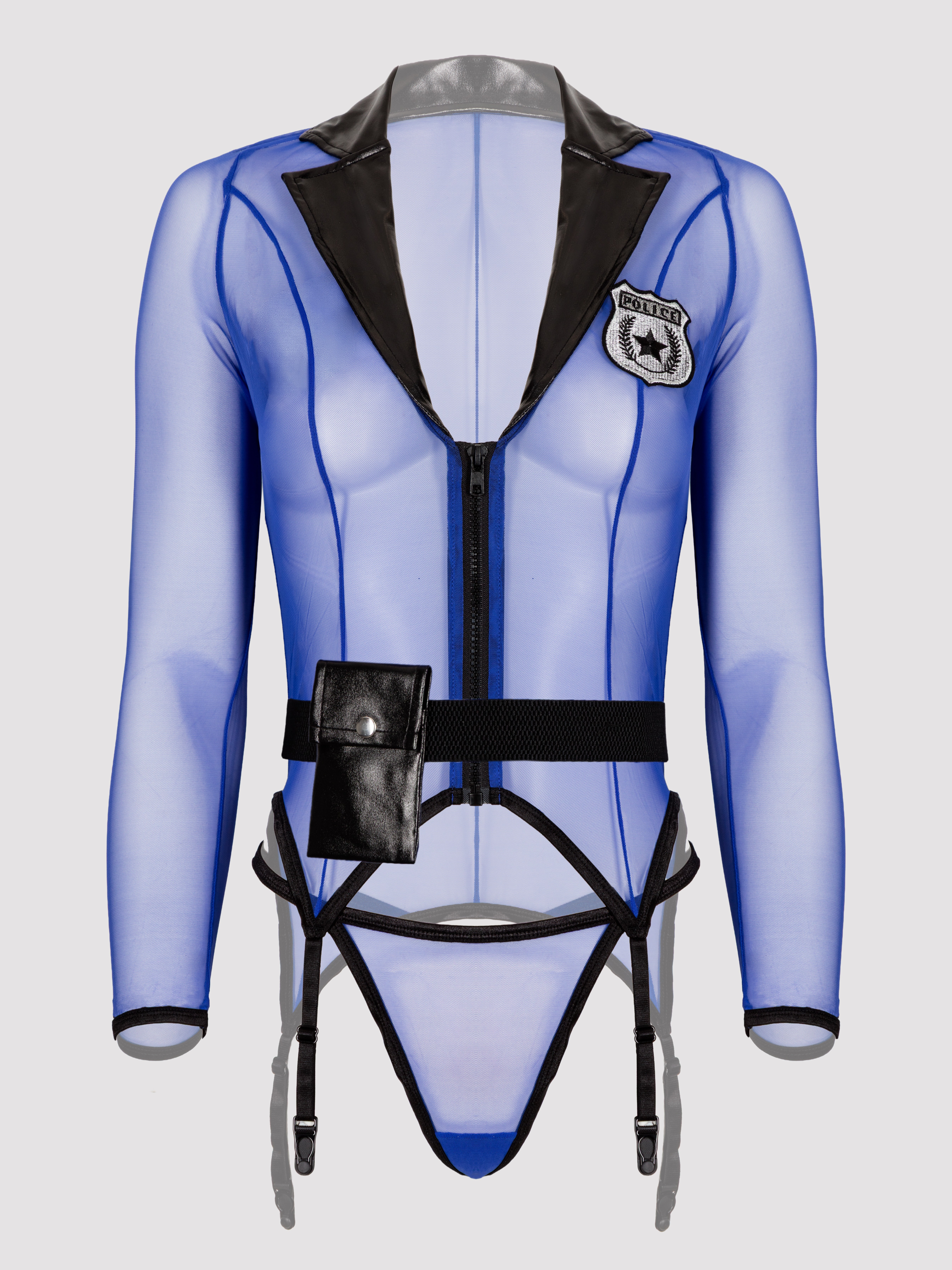 Lovehoney Fantasy Officer Honey Police Costume, Blue, hi-res