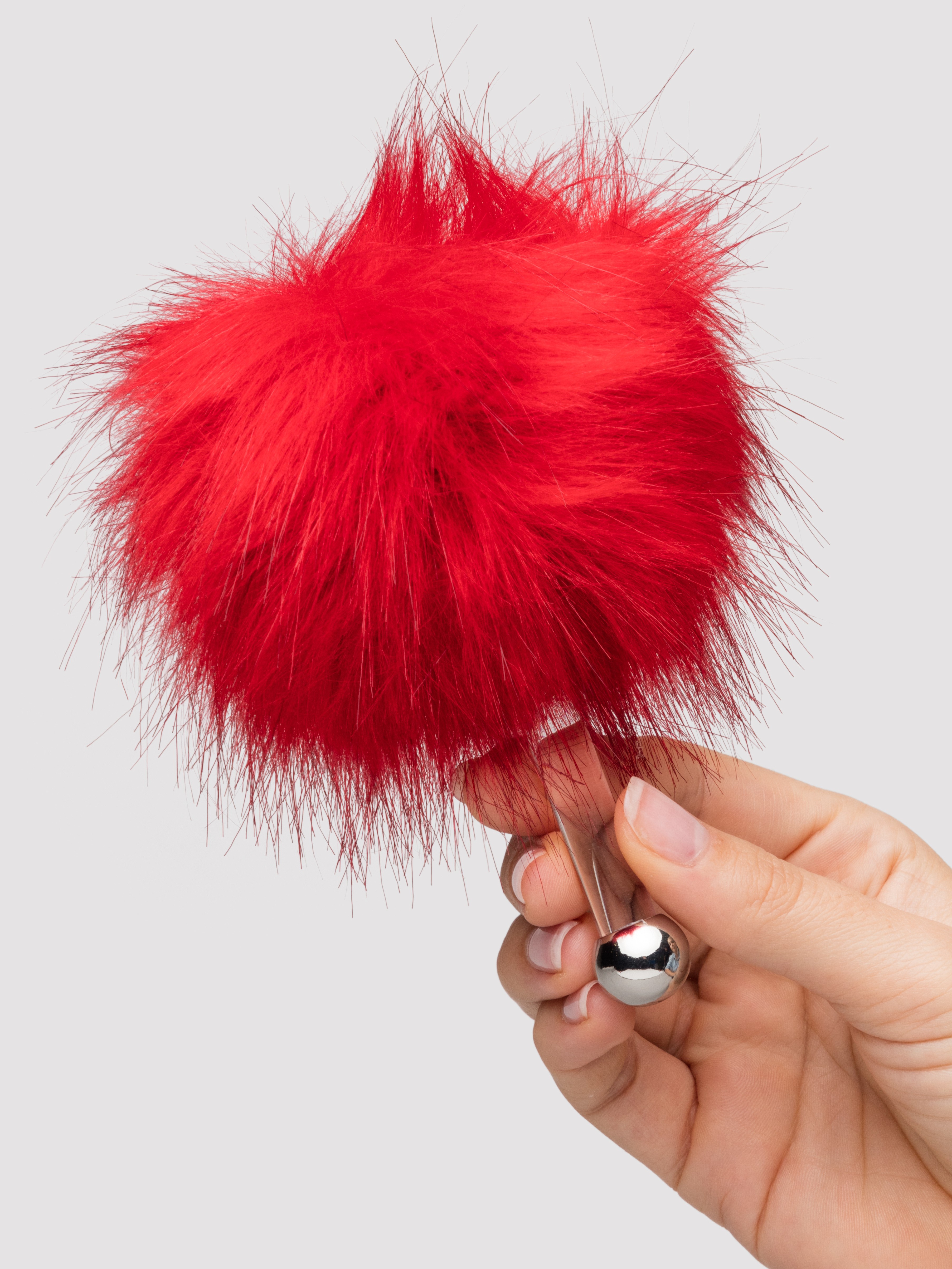 Bondage Boutique Luxury Faux Feather Tickler, Red, hi-res