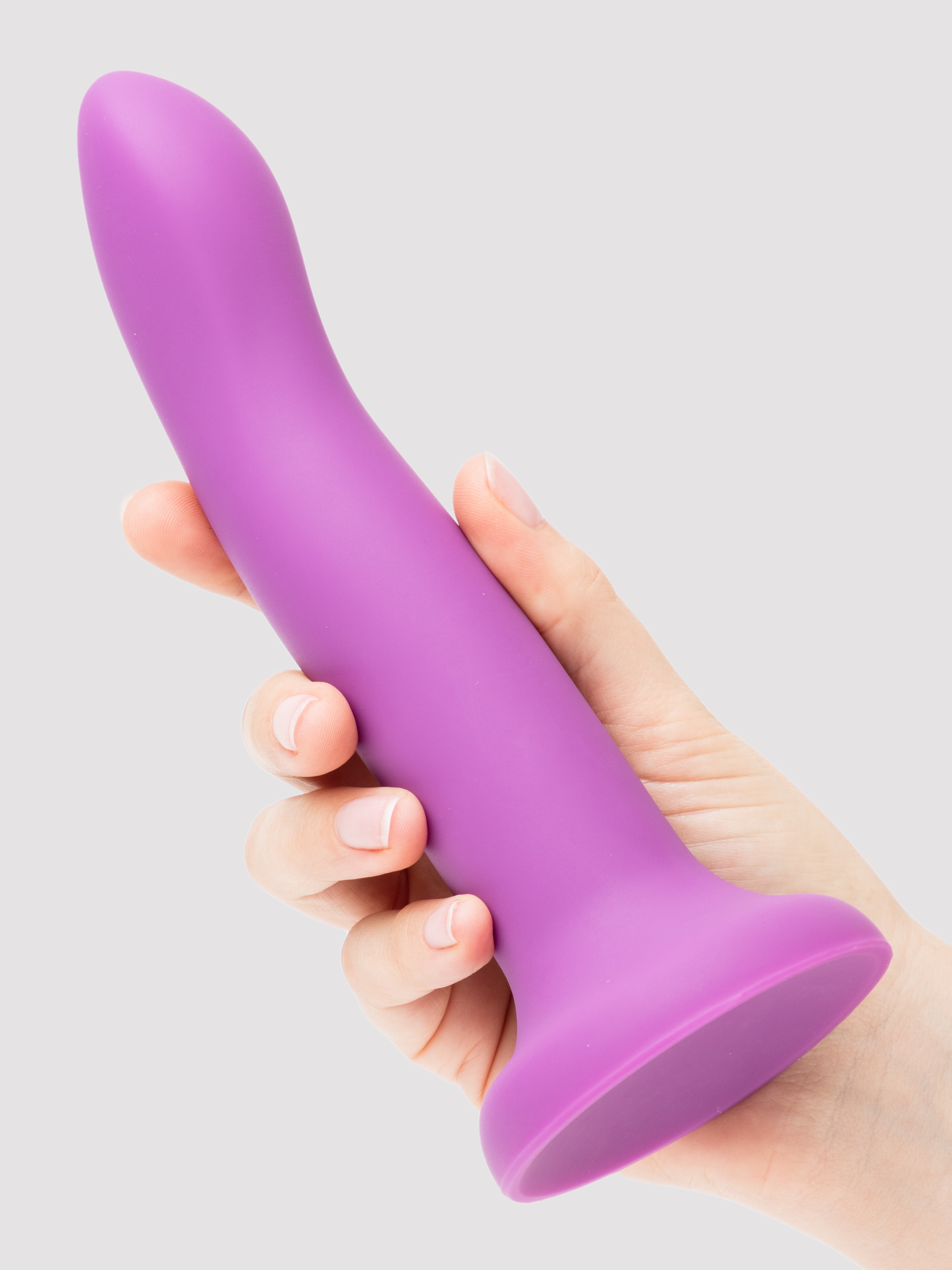 Lovehoney Flex Appeal Liquid Silicone Suction Cup Dildo 7 Inch , Purple, hi-res