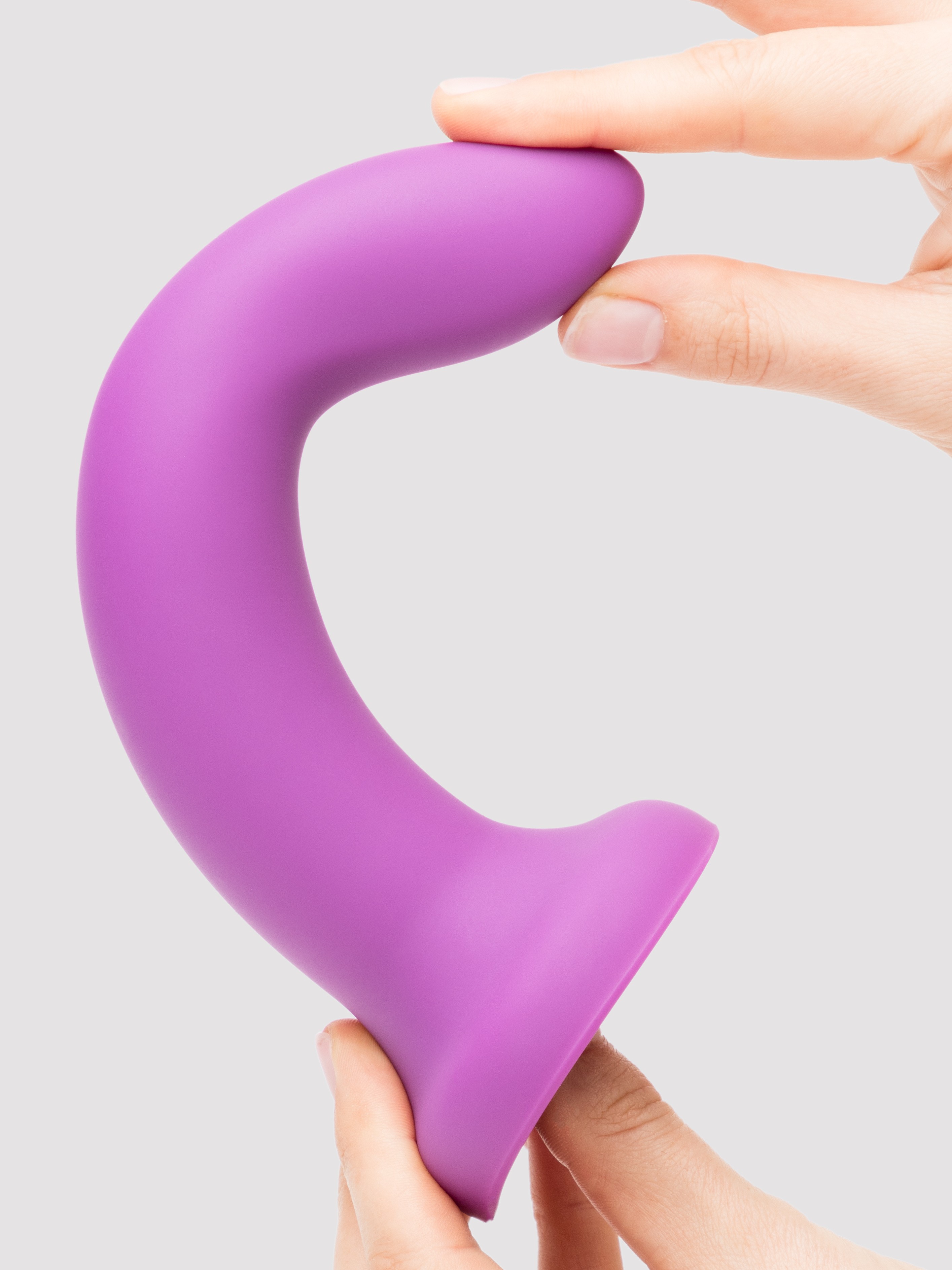 Lovehoney Flex Appeal Liquid Silicone Suction Cup Dildo 7 Inch , Purple, hi-res